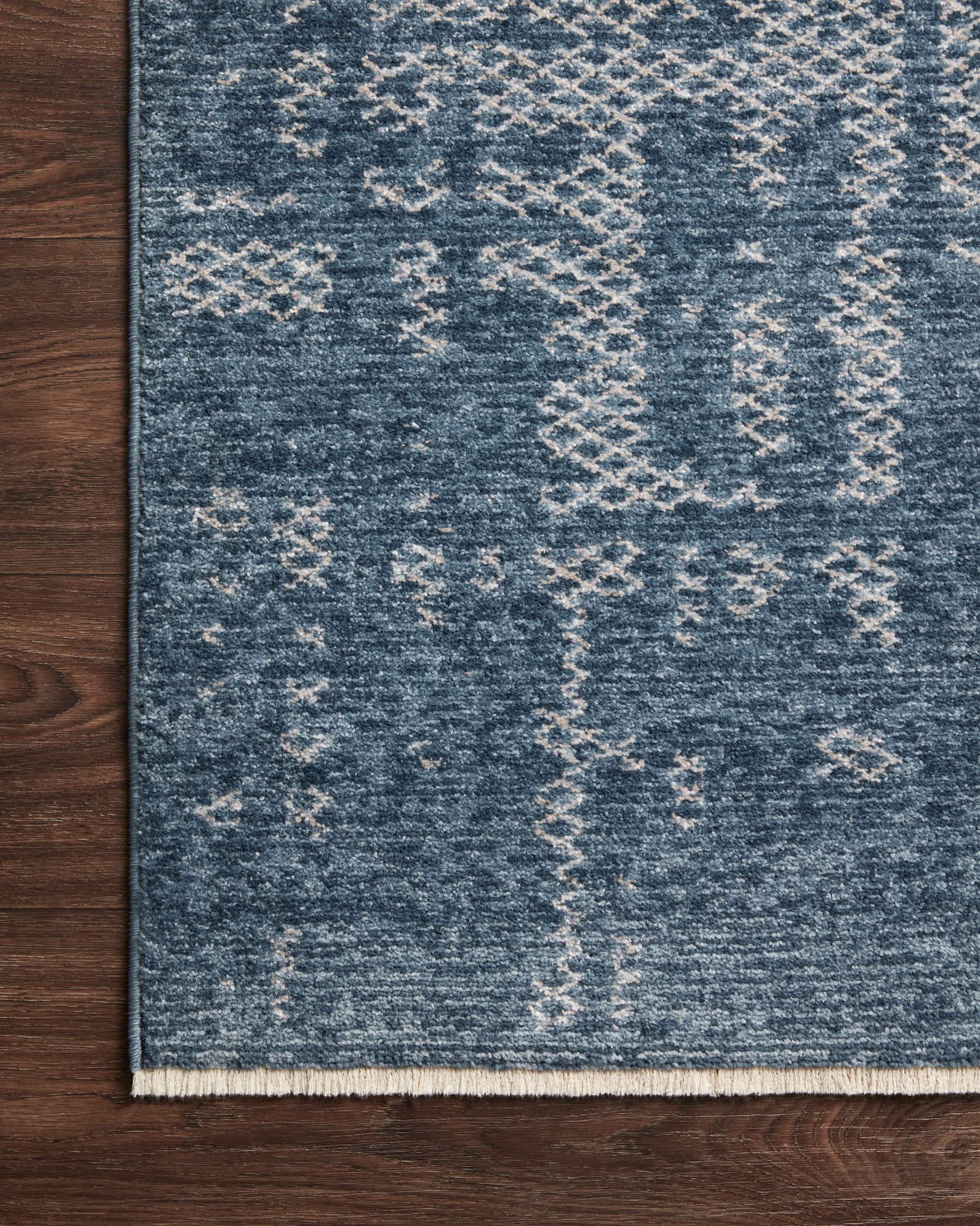 Vance Denim / Dove (Pattern 1) shown from a different angle to reveal its pattern.
