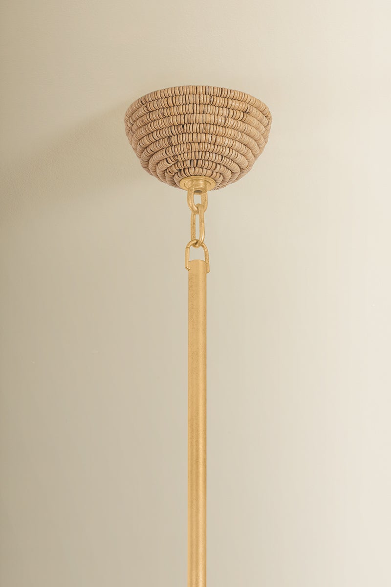 Varanasi Chandelier 30" shown from a second angle to highlight the frame, arms, and shade detail.
