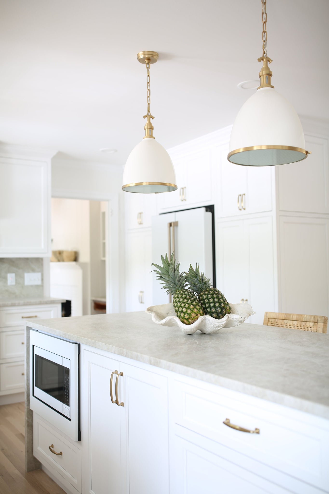 Viceroy Pendant 12.75" shown from the front to reveal the shade shape and metal detail.