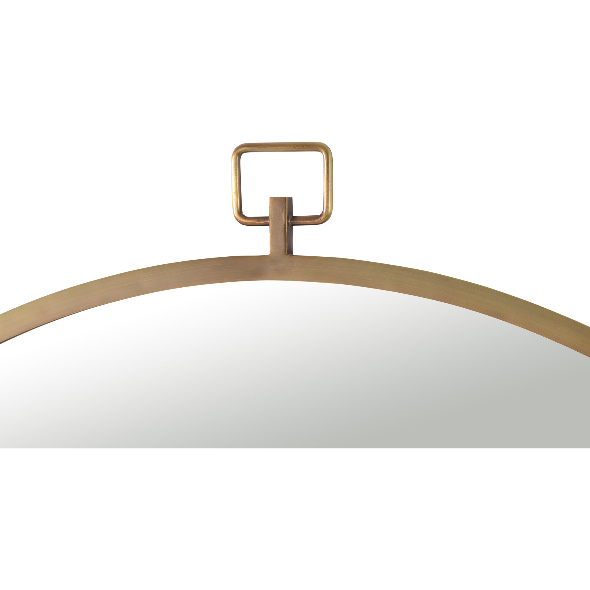 Azam Wall Mirror close-up of the top hanging loop and gold metal frame detail.