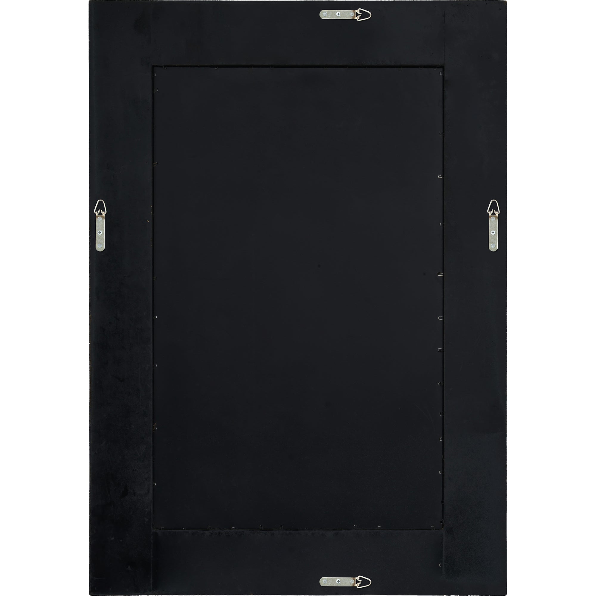 Back view of the Madden Wall Mirror, showing a solid black backing with mounting hardware.