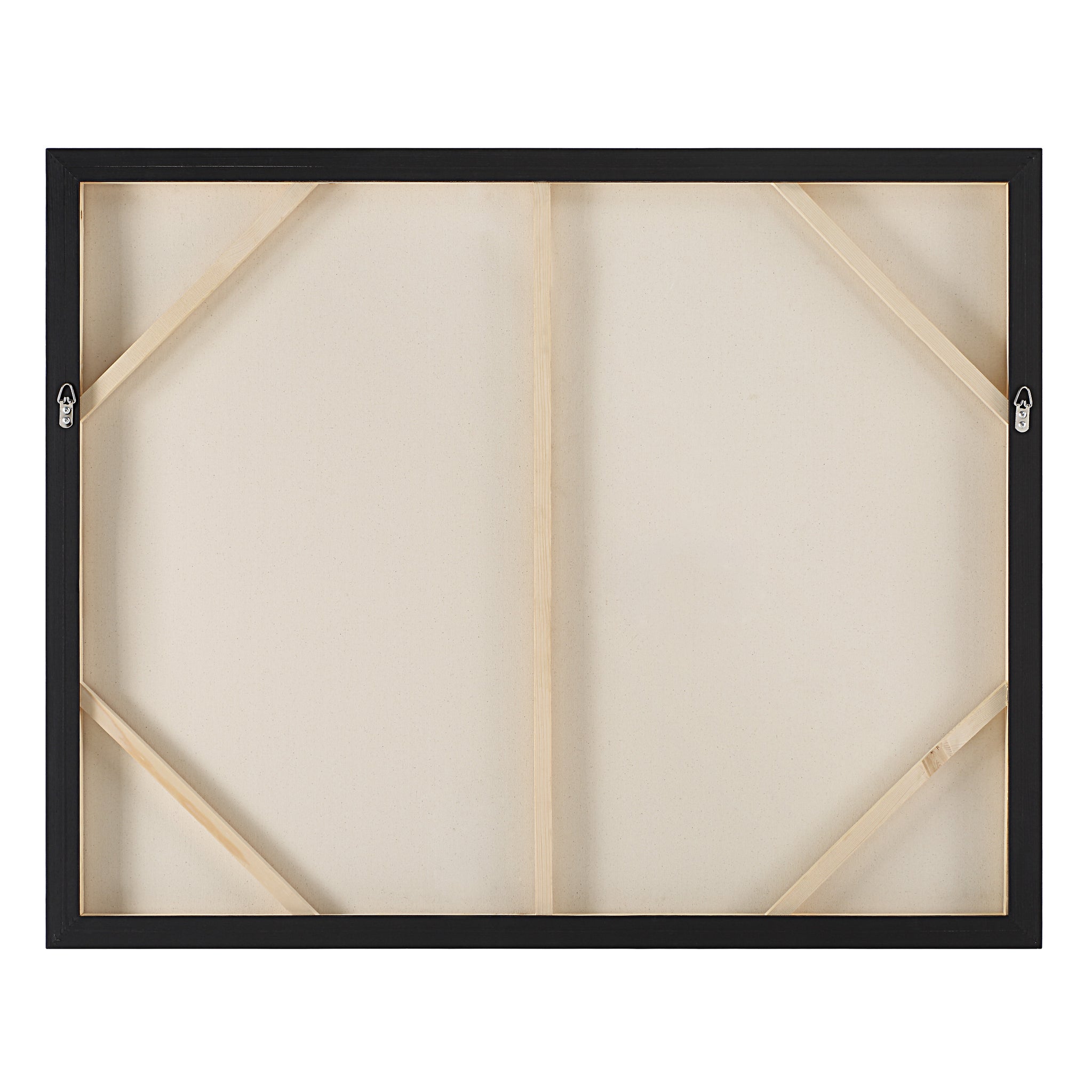 Back view of Mackay Canvas Art displaying wooden frame and hanging hardware