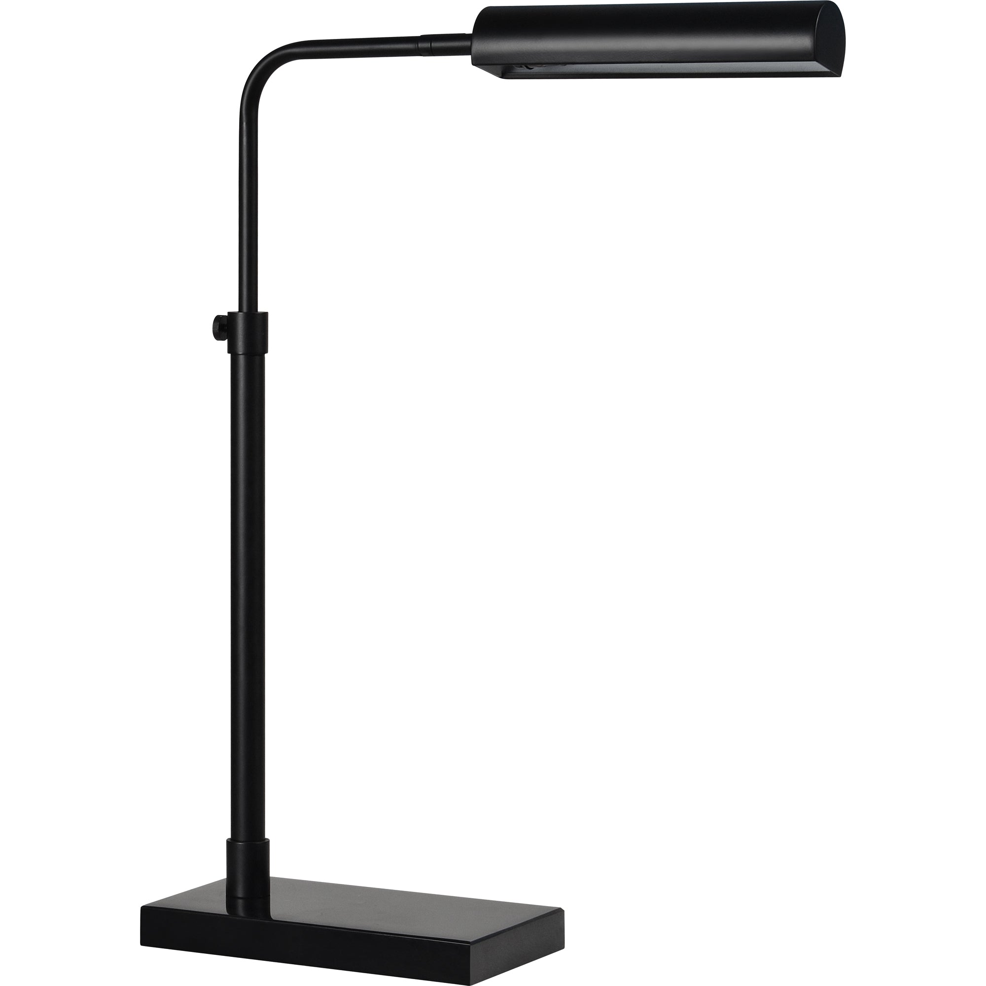 Fabolia Table Lamp with a minimalist black design and a cylindrical shade for focused light.