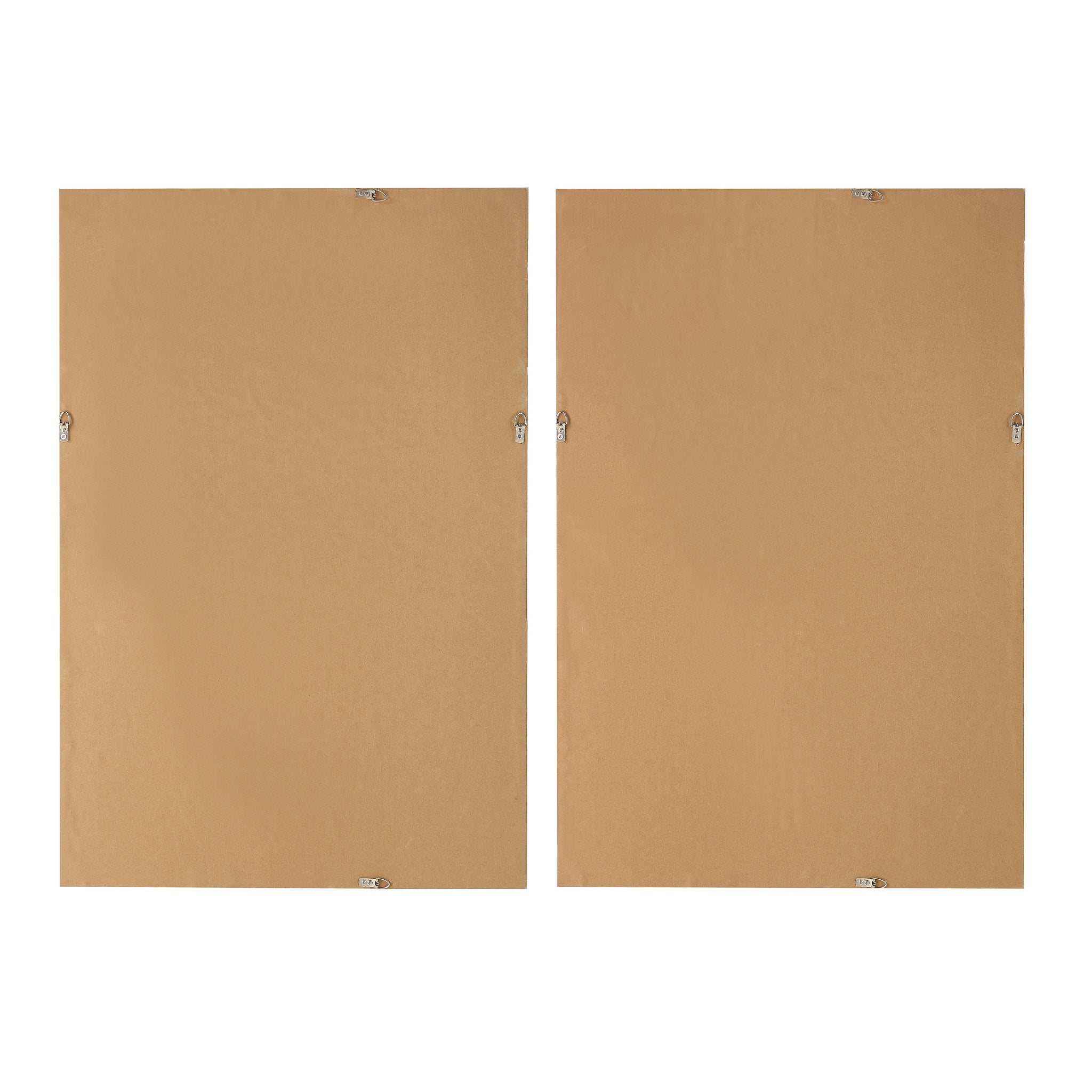 Back view of Marlon wall art showing the brown backing of two frames.