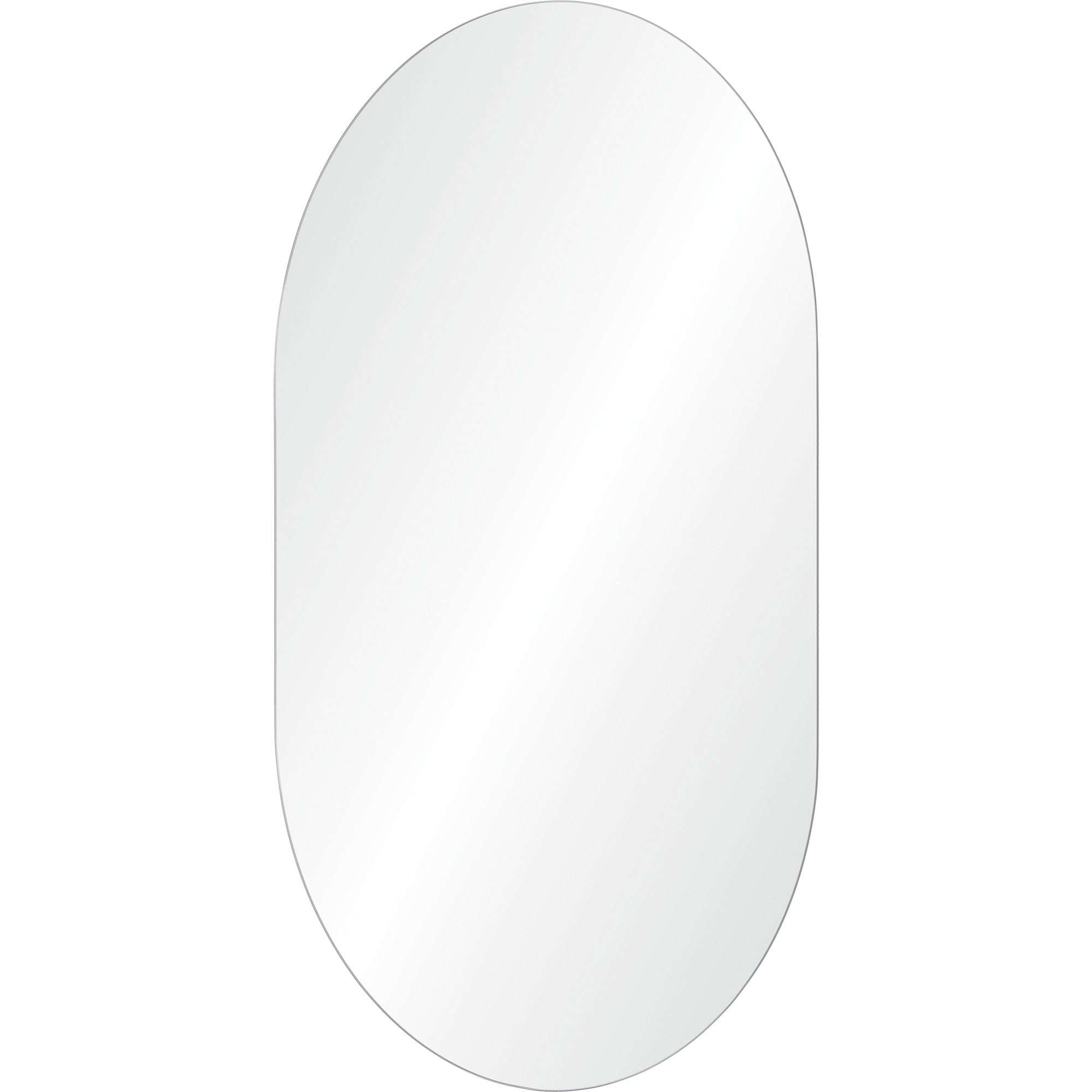 Salta mirror by Renwil, sleek oval design featuring a clear reflective surface.