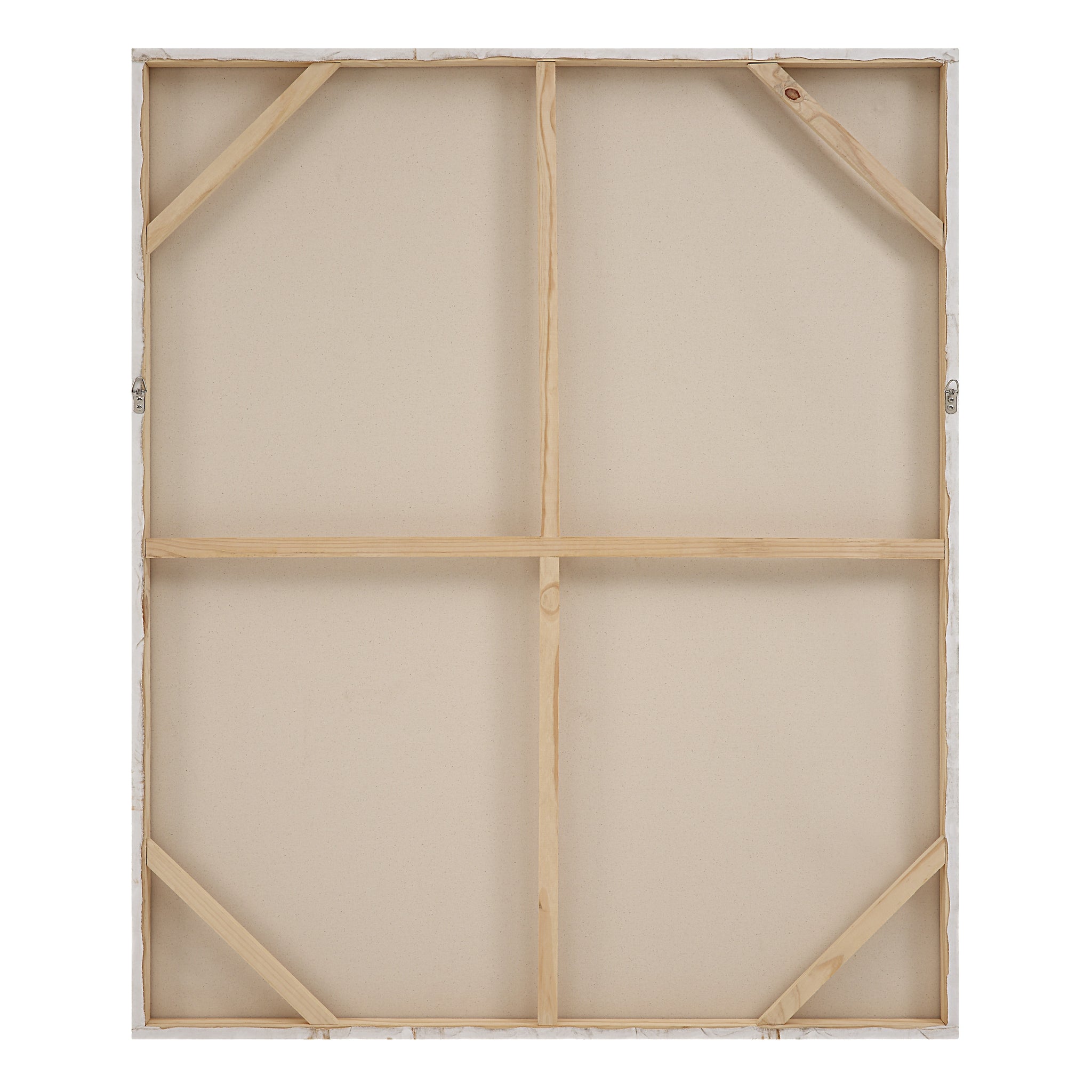 Back view of Fallbrook Canvas Art showing wooden frame structure