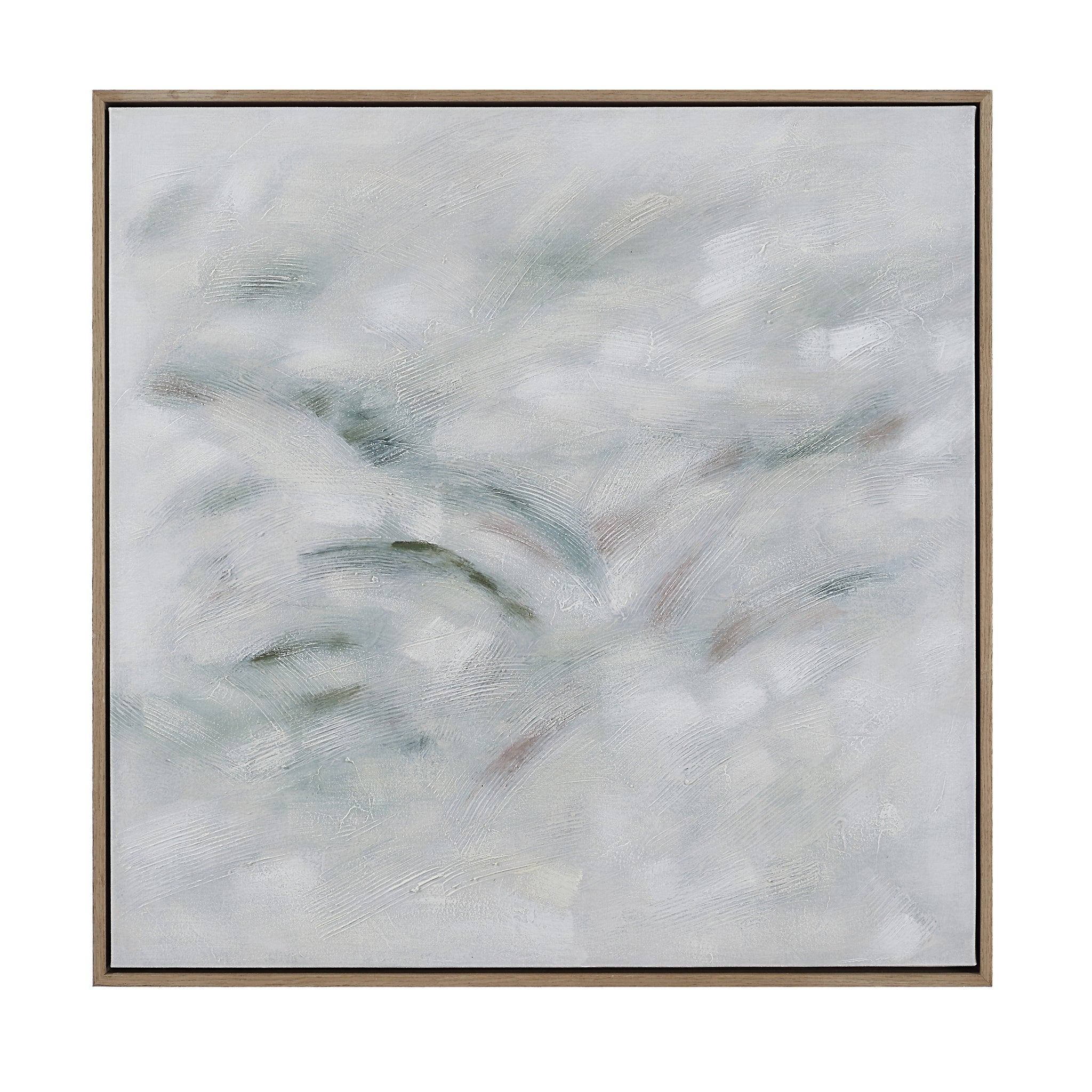 Becks canvas art by Renwil, highlighting soft gray tones with a wooden frame.