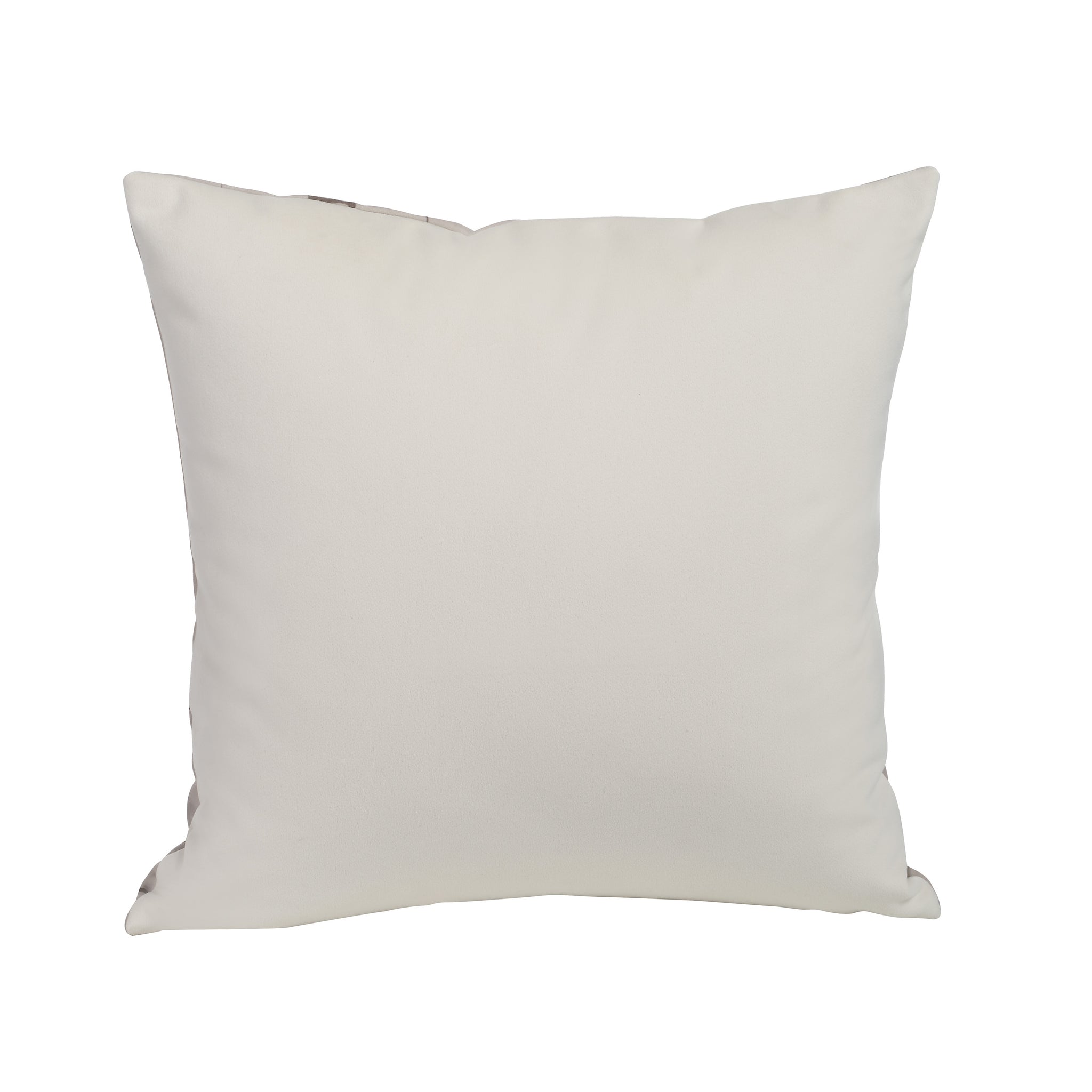 Sarno pillow in a soft cream color, featuring a smooth fabric surface and square shape, viewed from the front.