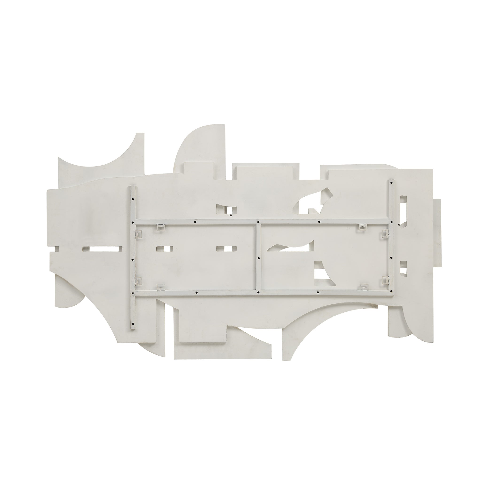 Back view of Morpho wall art highlighting its structural design and mounting