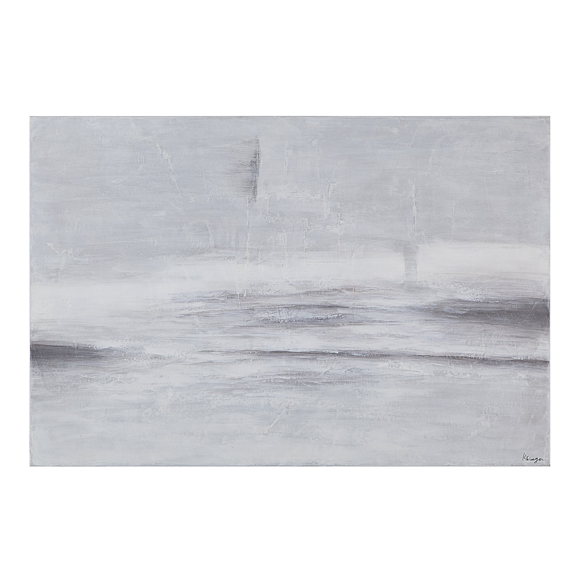 Benalla Canvas Art featuring abstract gray tones and textured brushstrokes.