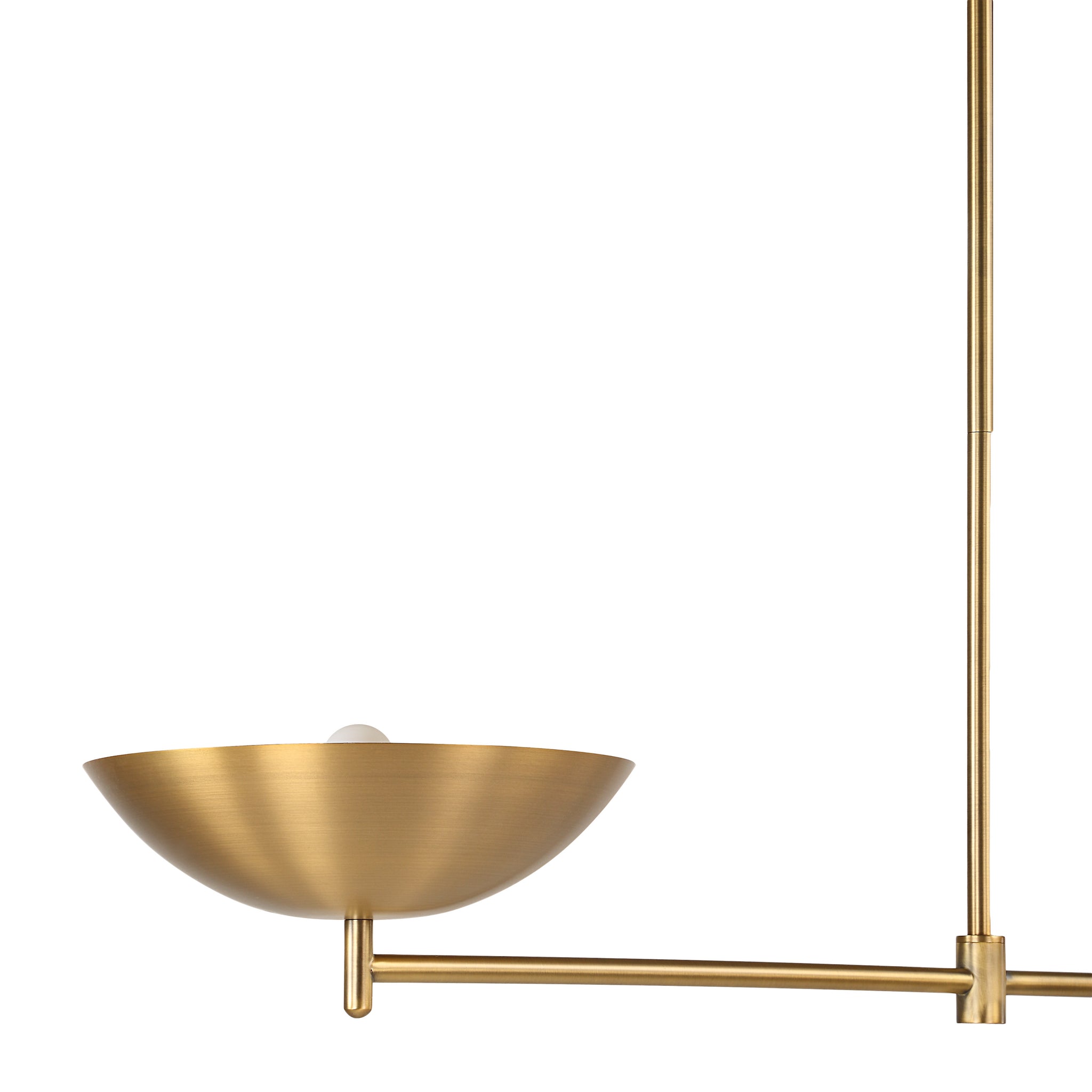 Waxlow lighting fixture showcasing a gold bowl shade and minimalist design