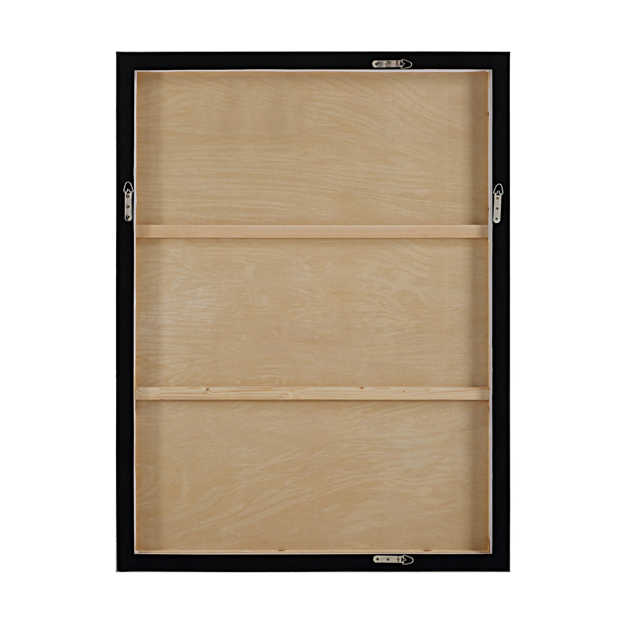 Back view of Bianchi Wall Art, featuring a wooden frame with hanging hardware.