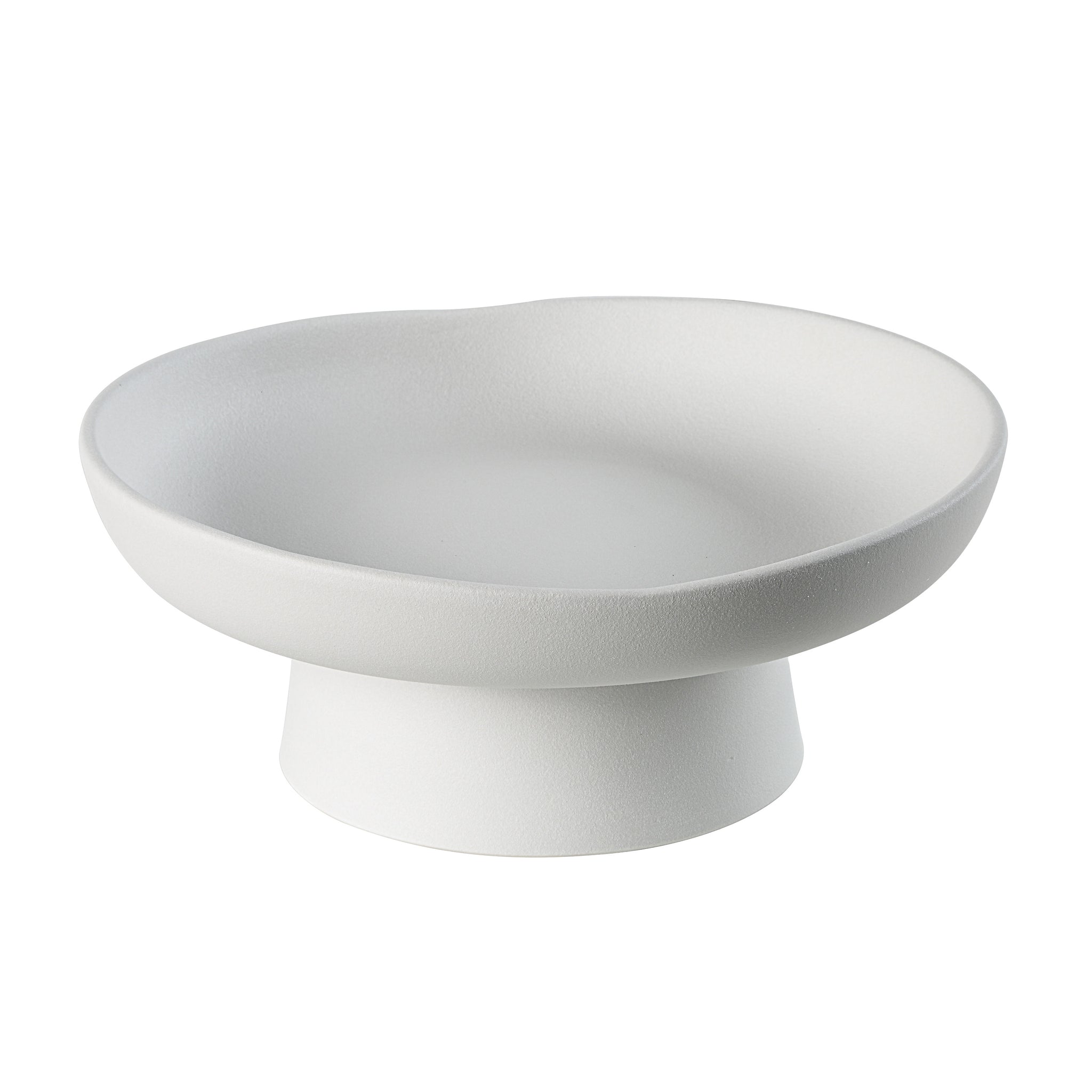 Malabo Bowl by Renwil, white decorative bowl featuring a smooth surface and elevated base.