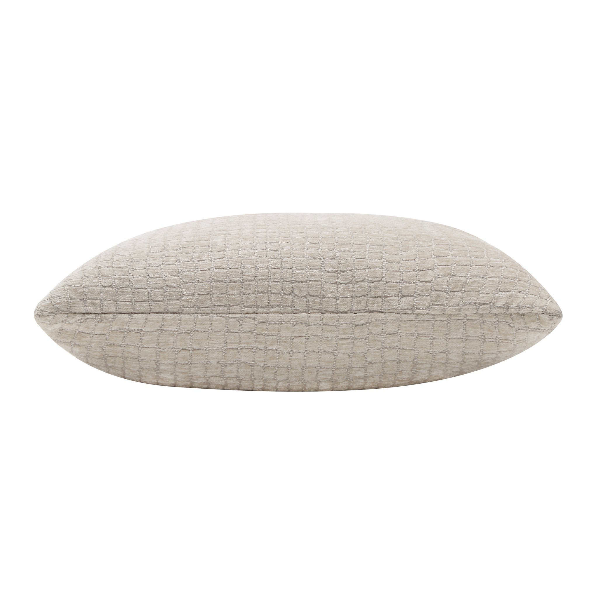 Lizzy pillow by Renwil in an oval shape with a textured beige cover