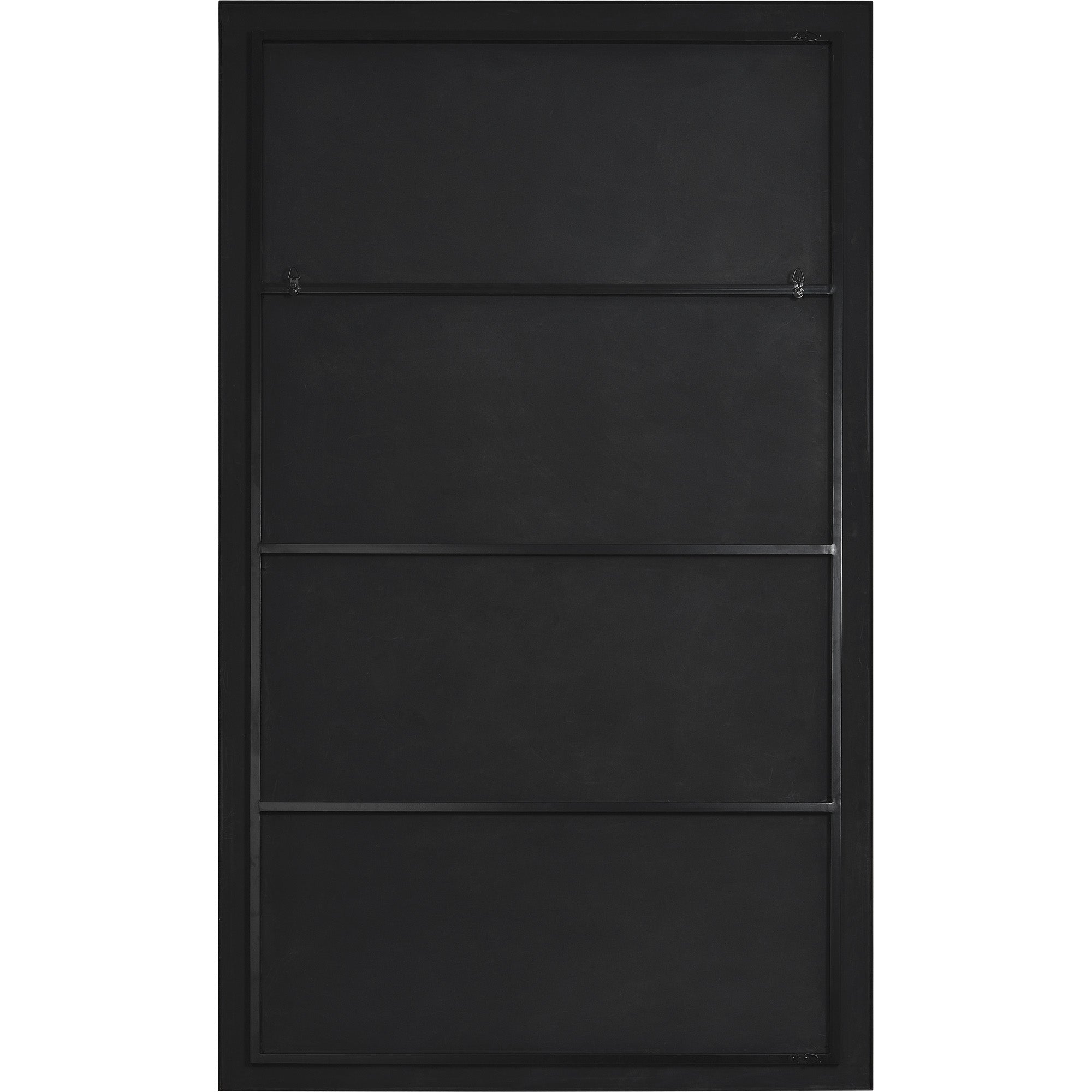 Back view of Keene Full Length Mirror showing its sturdy black backing.