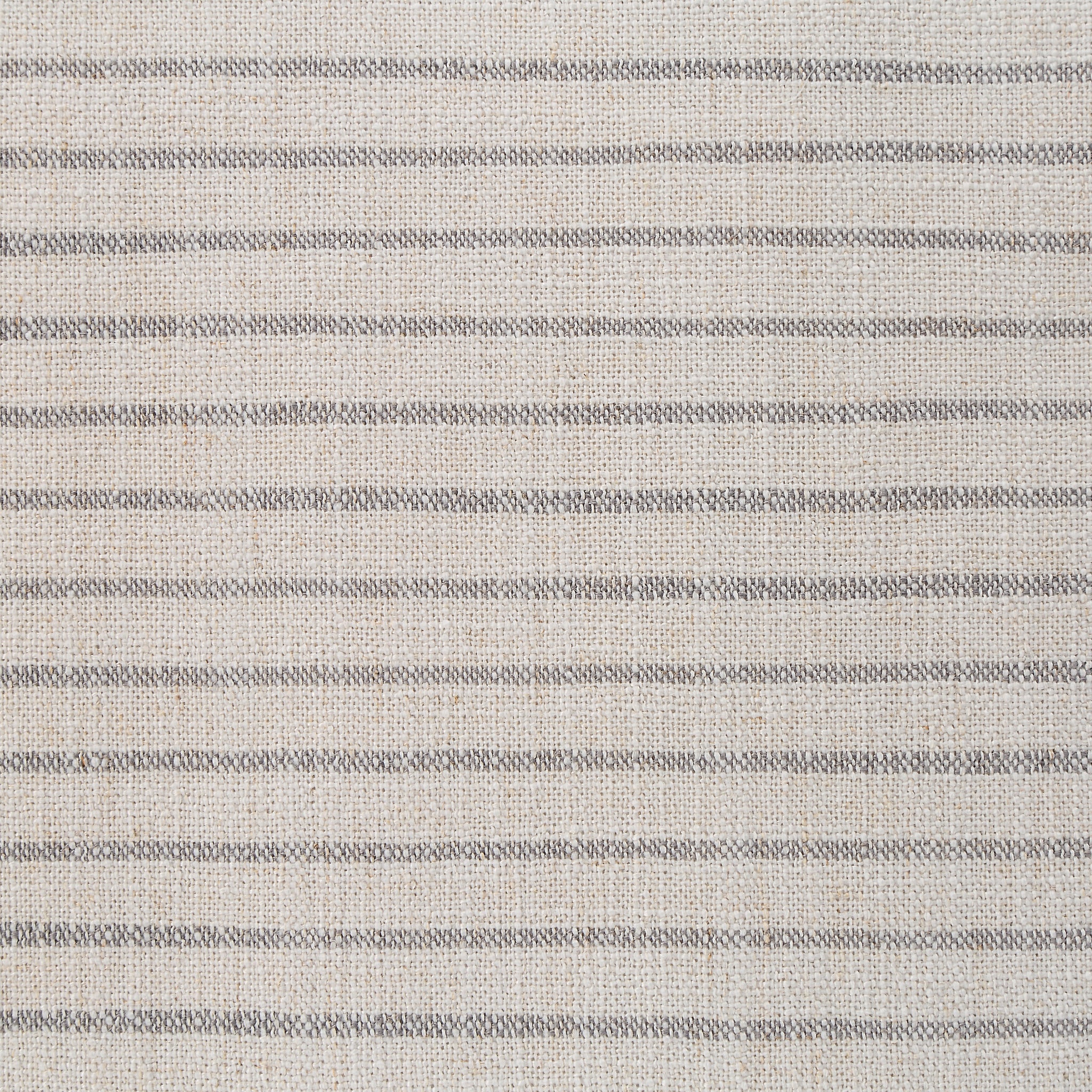 Close-up of Lauren pillow fabric featuring light beige and gray stripes