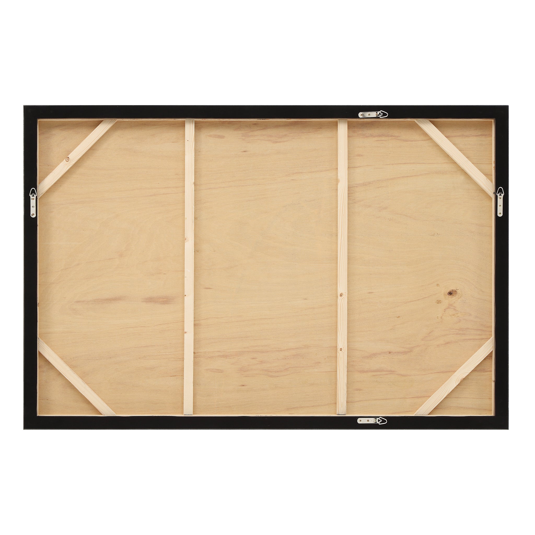 Back view of Acacia canvas art, showing wooden frame and support structure.