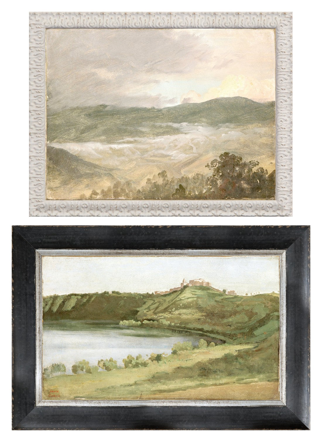 Petite Scapes Church & Lake Albano Pair Bundle