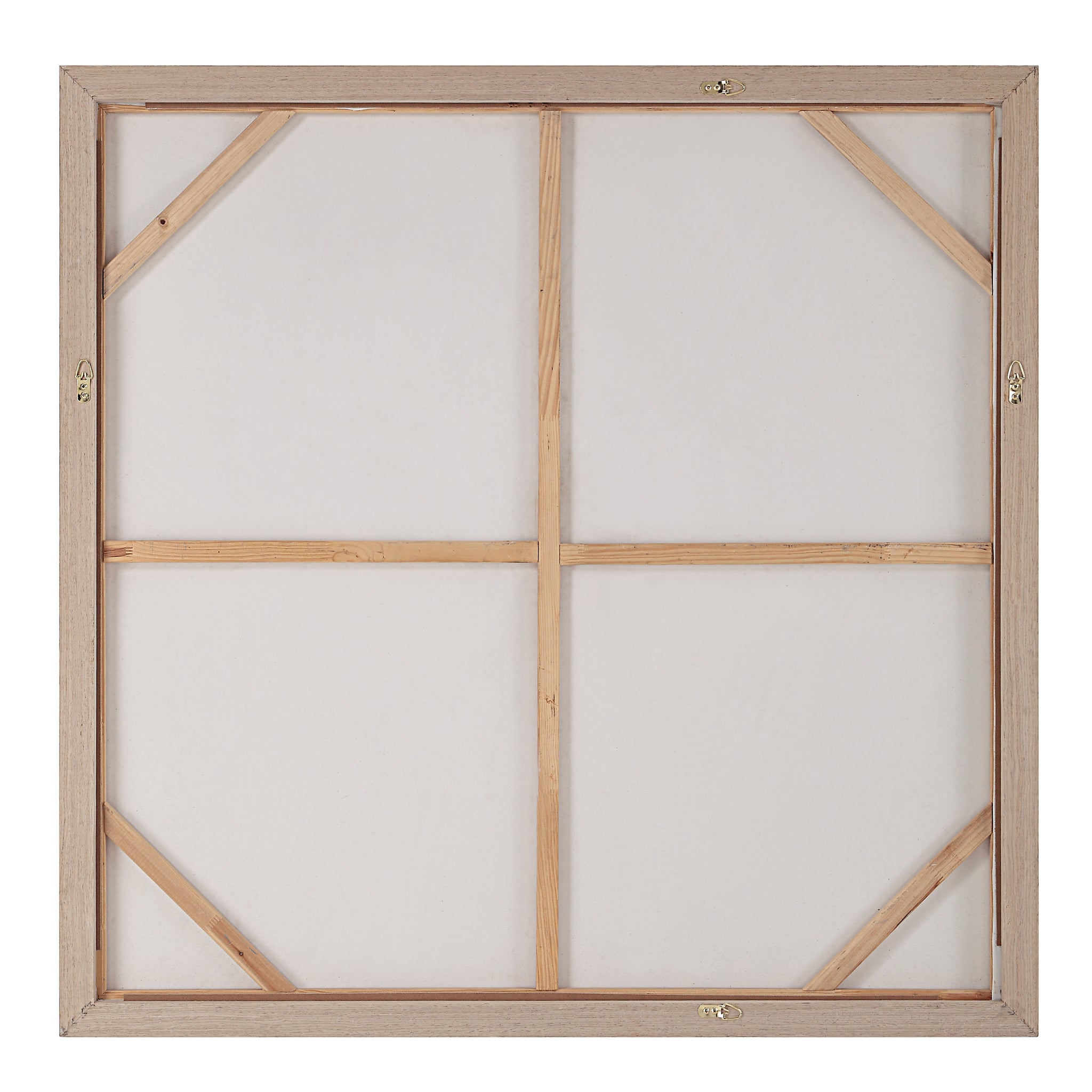 Back view of Luz canvas art by Renwil showing the wooden frame and support structure.