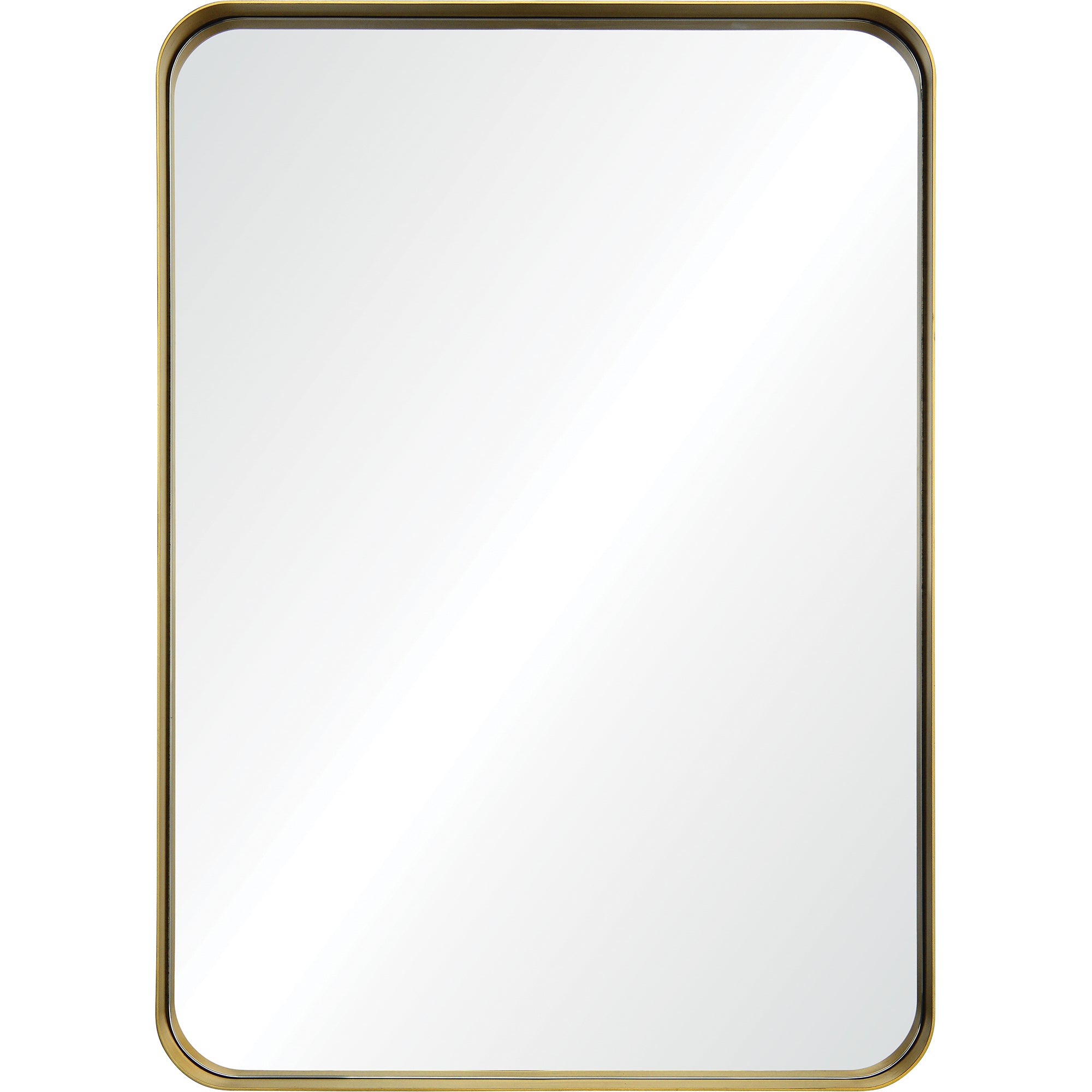 Barton Wall Mirror with a sleek gold frame and a clear reflective surface