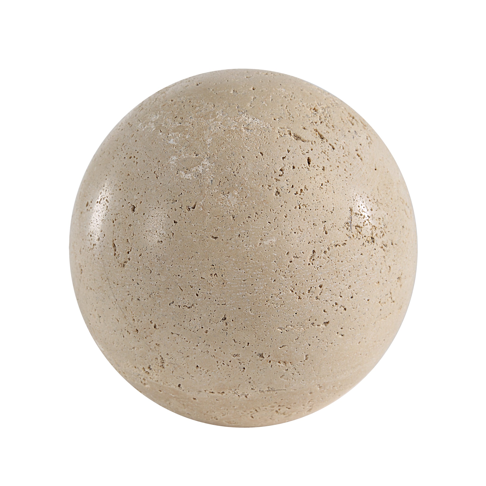 Cereza vase by Renwil, round beige vase featuring a subtle textured design