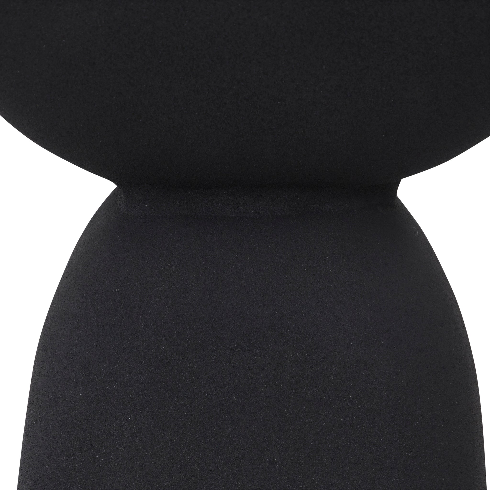 Frans Outdoor Side Table in black, showcasing a unique hourglass shape.