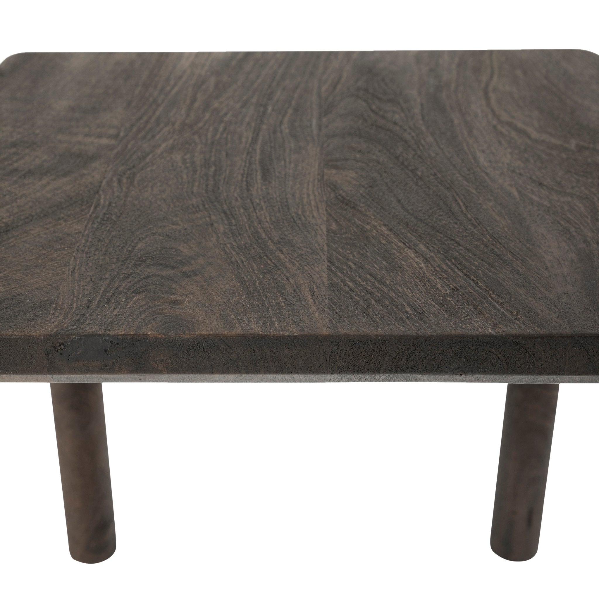 Clusia 19.0" Height Side Table with a dark wood finish and smooth surface, featuring four sturdy legs.