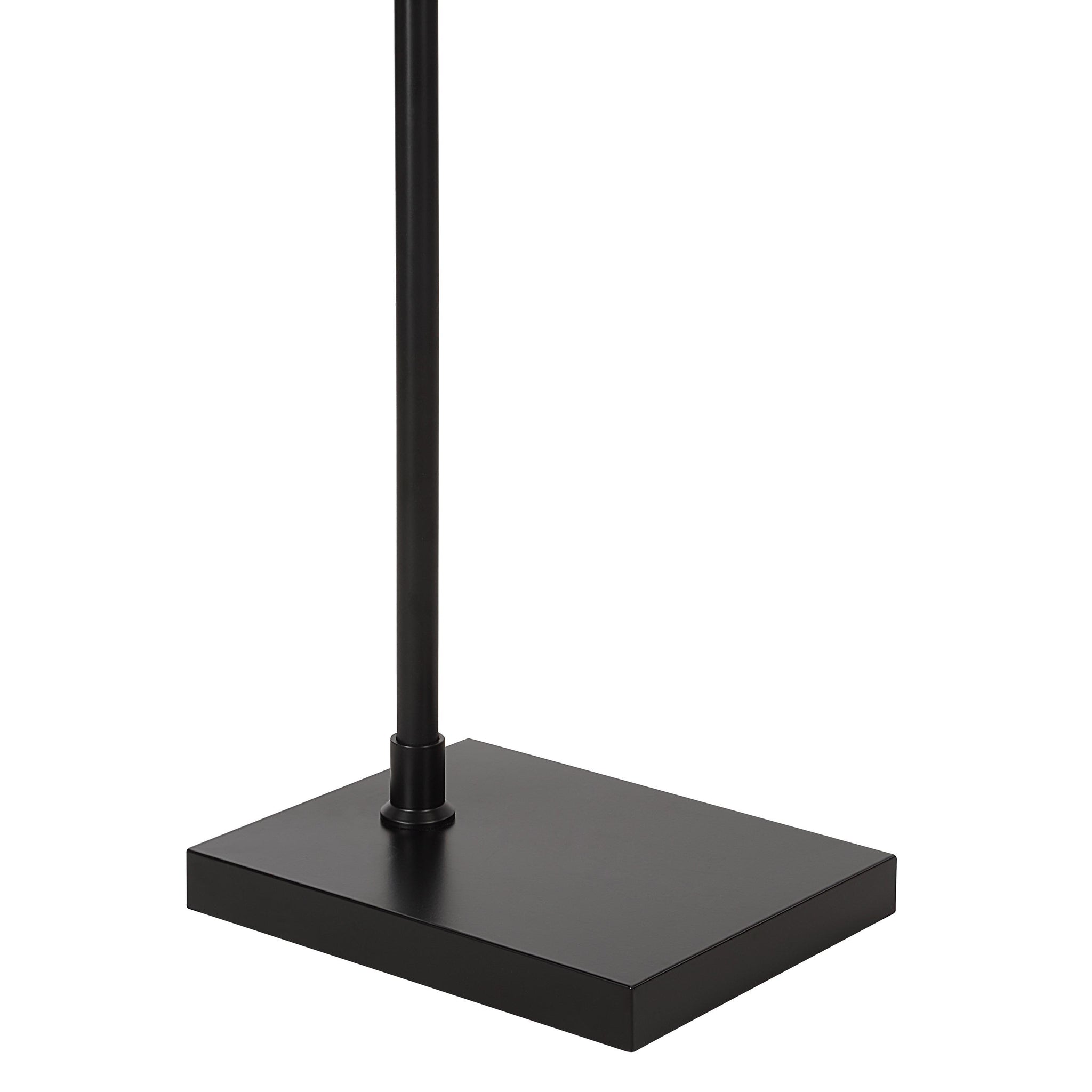 Base of the Crystal floor lamp by Renwil in black metal