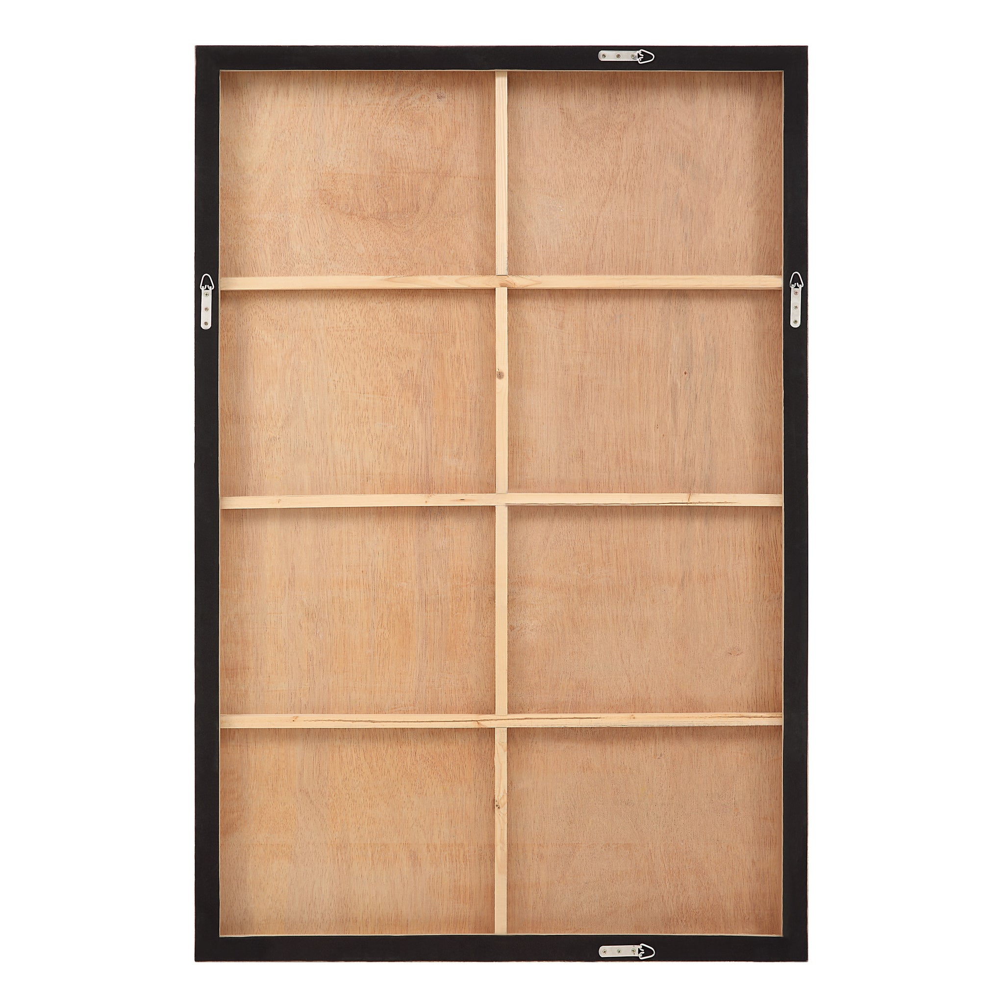 Back view of Picardy canvas art showing wooden frame and support structure.