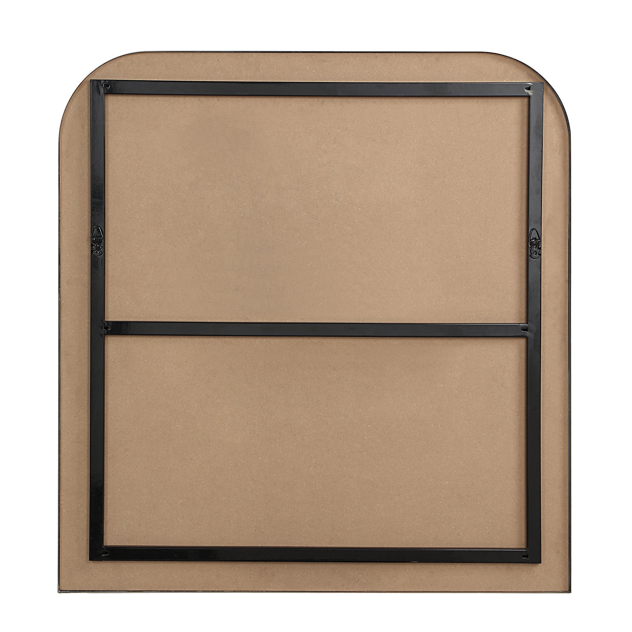 Back view of Salma mirror showing the brown backing and support structure