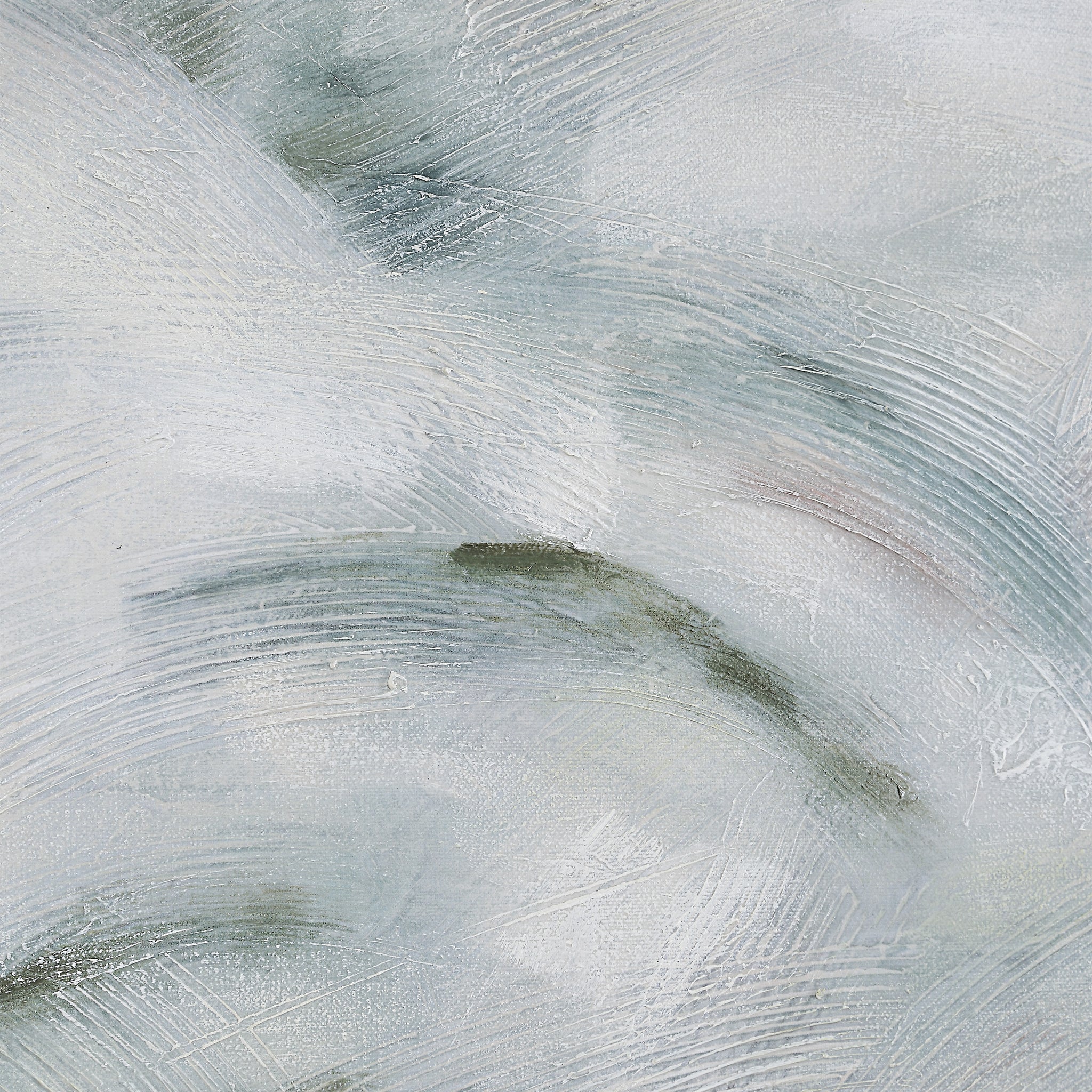 Close-up of Becks canvas art by Renwil highlighting textured gray and white brush strokes