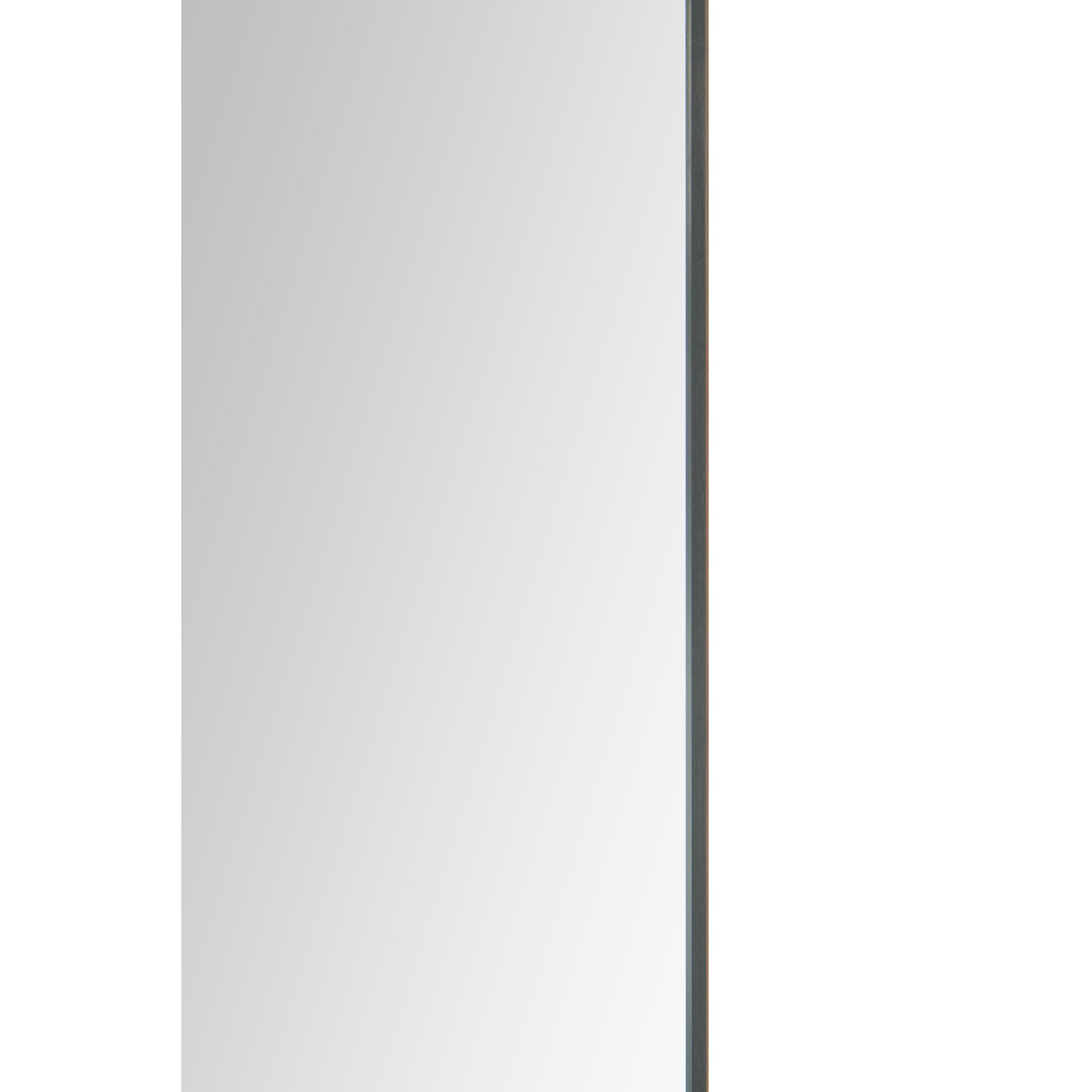 Salta mirror by Renwil, vertical view showcasing a thin black frame around the reflective surface.