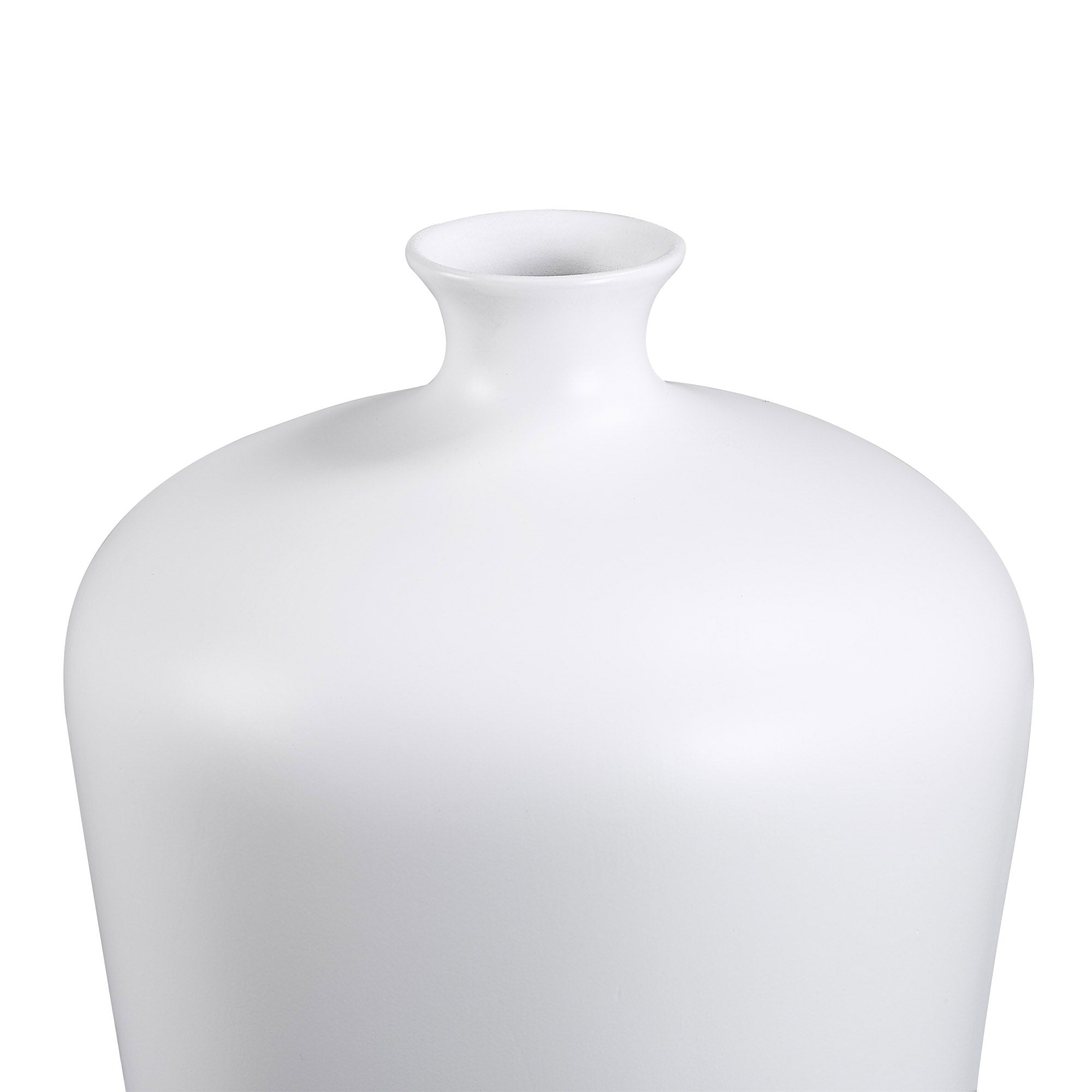 Alfano Vase by Renwil, white vase featuring a smooth surface and narrow neck