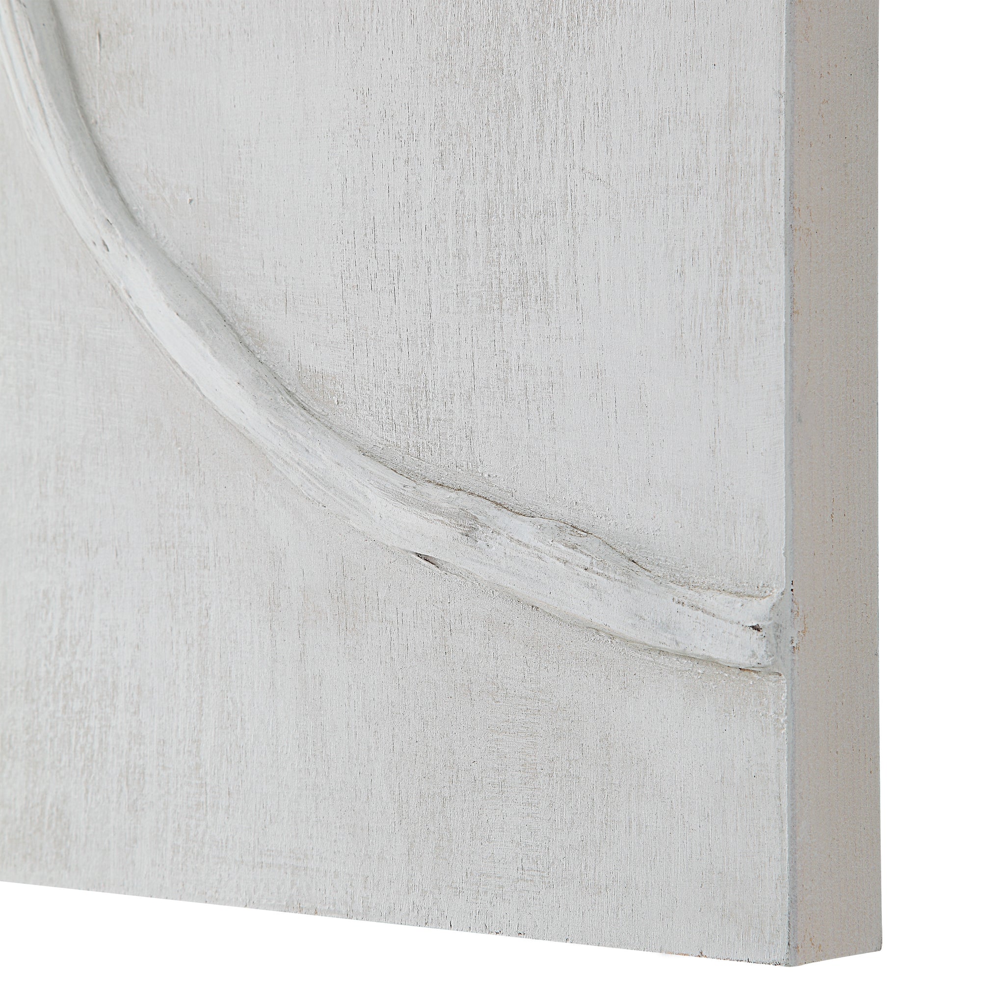 Side view of Cellier artwork highlighting the textured white surface and edges.