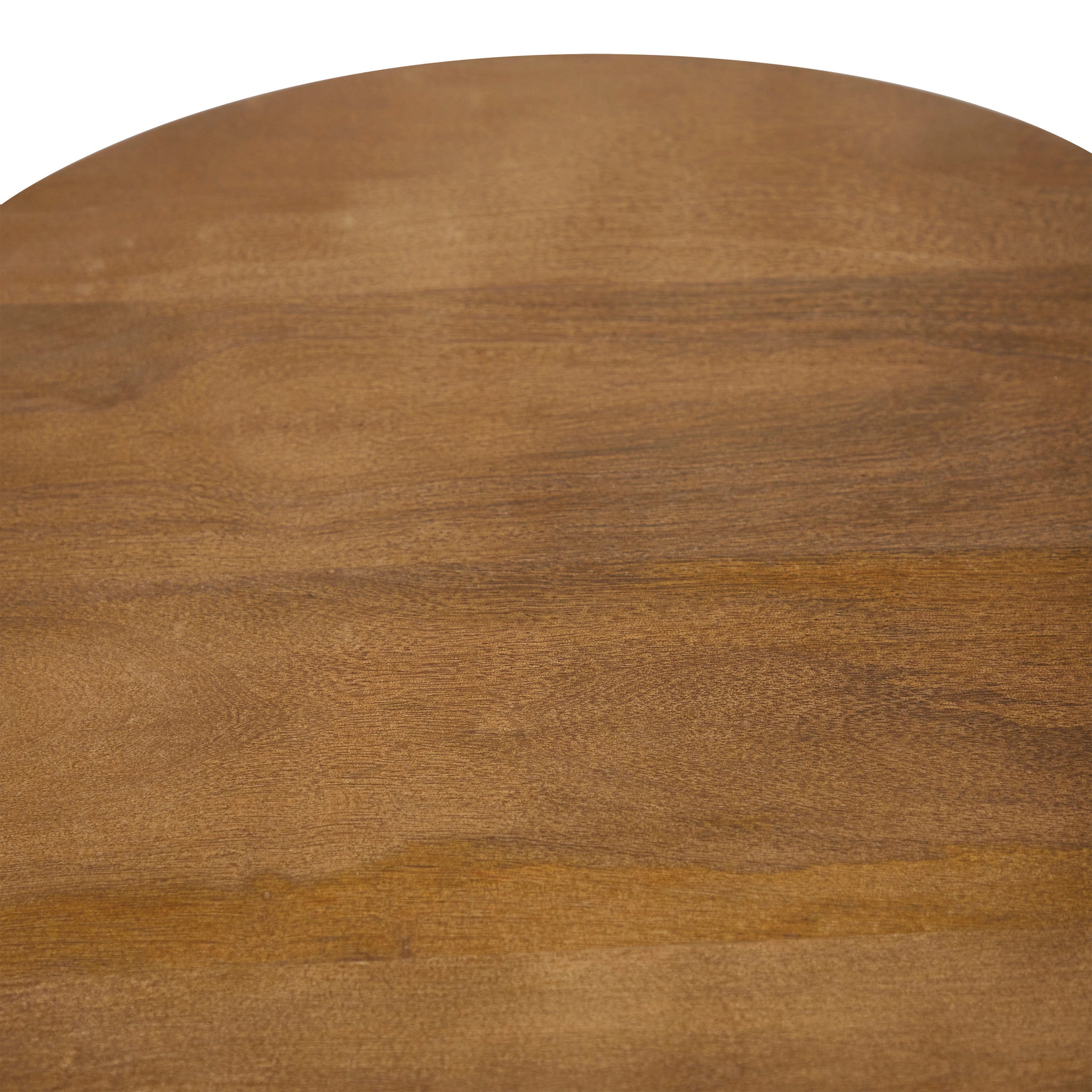 Top view of Honey Side Table showcasing its round wooden surface and natural finish