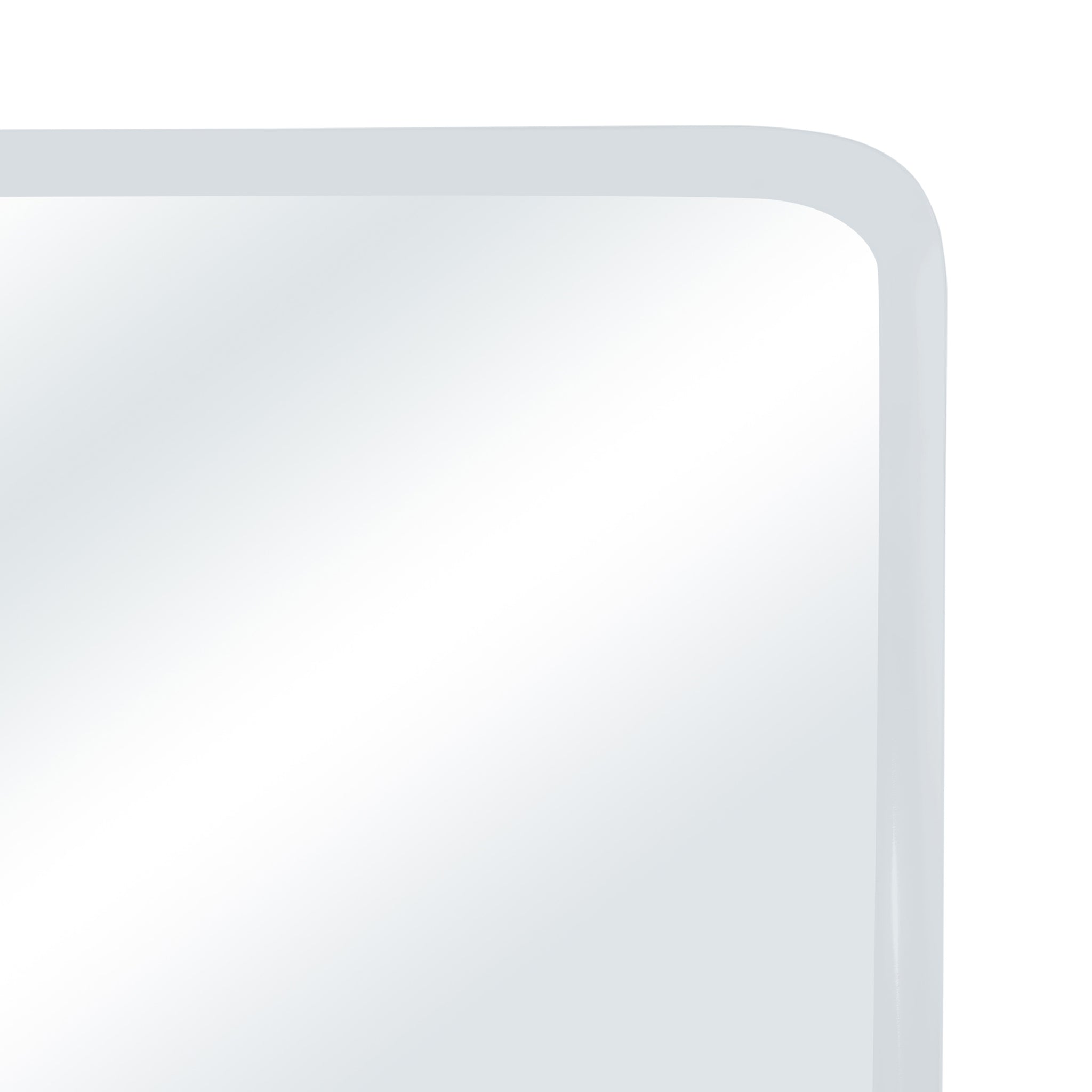 Back view of Danske mirror showing a smooth surface and mounting hardware.