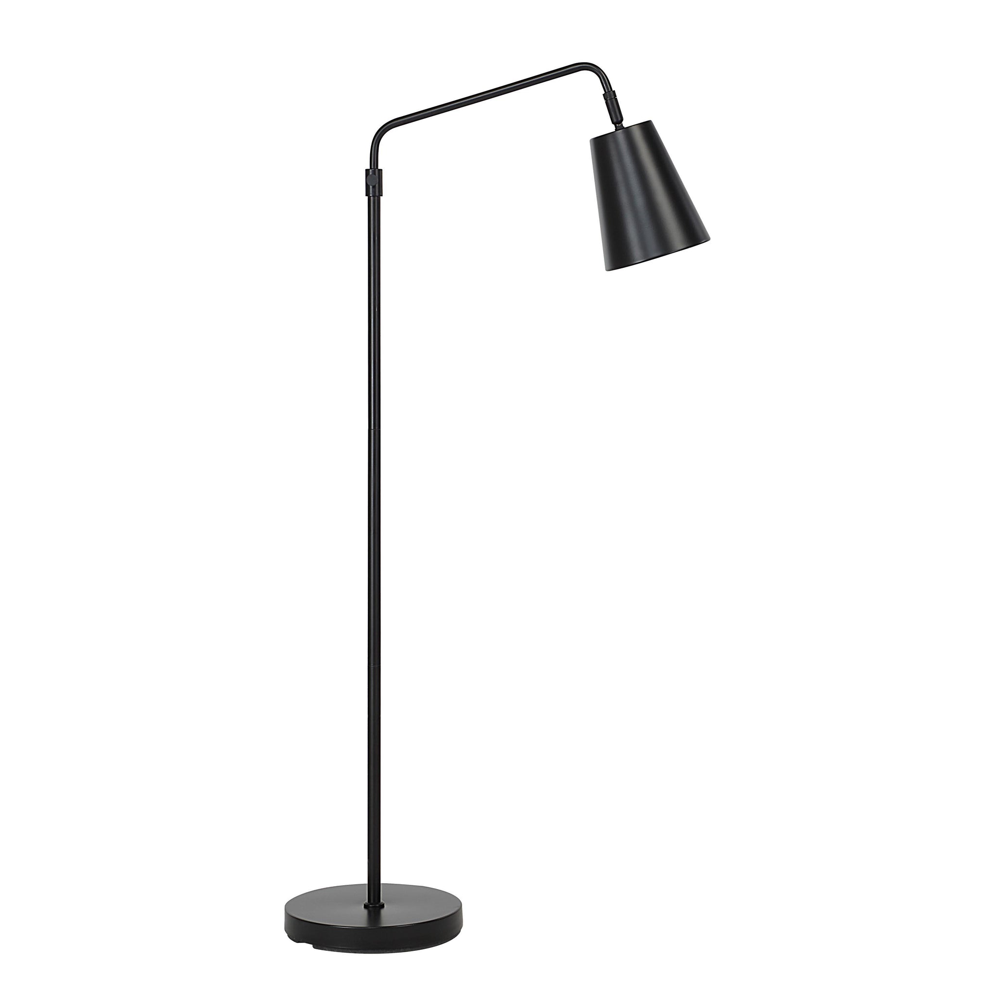 Nottingham floor lamp by Renwil featuring a black finish and adjustable shade