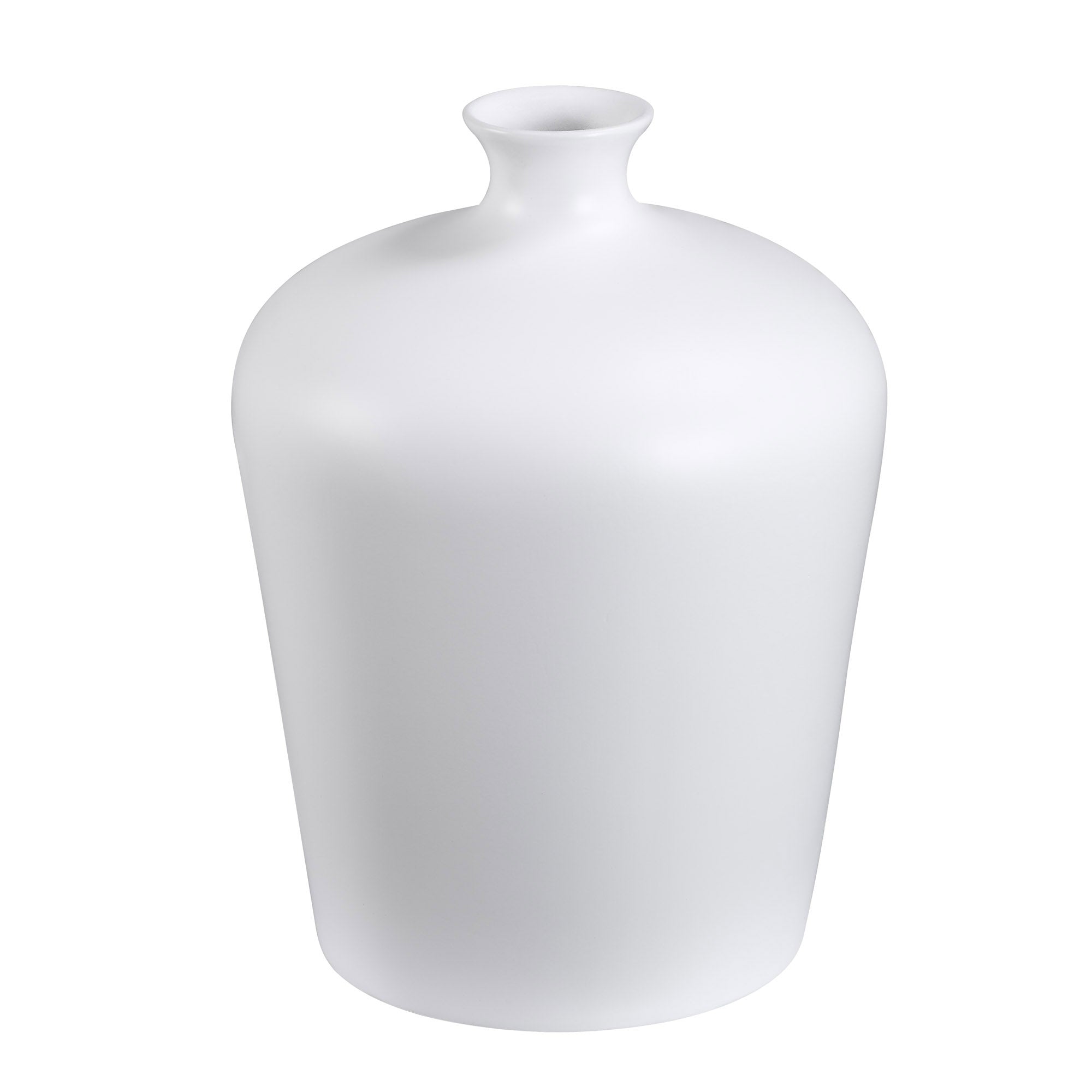 Alfano Vase by Renwil, elegant white ceramic vase with a minimalist design