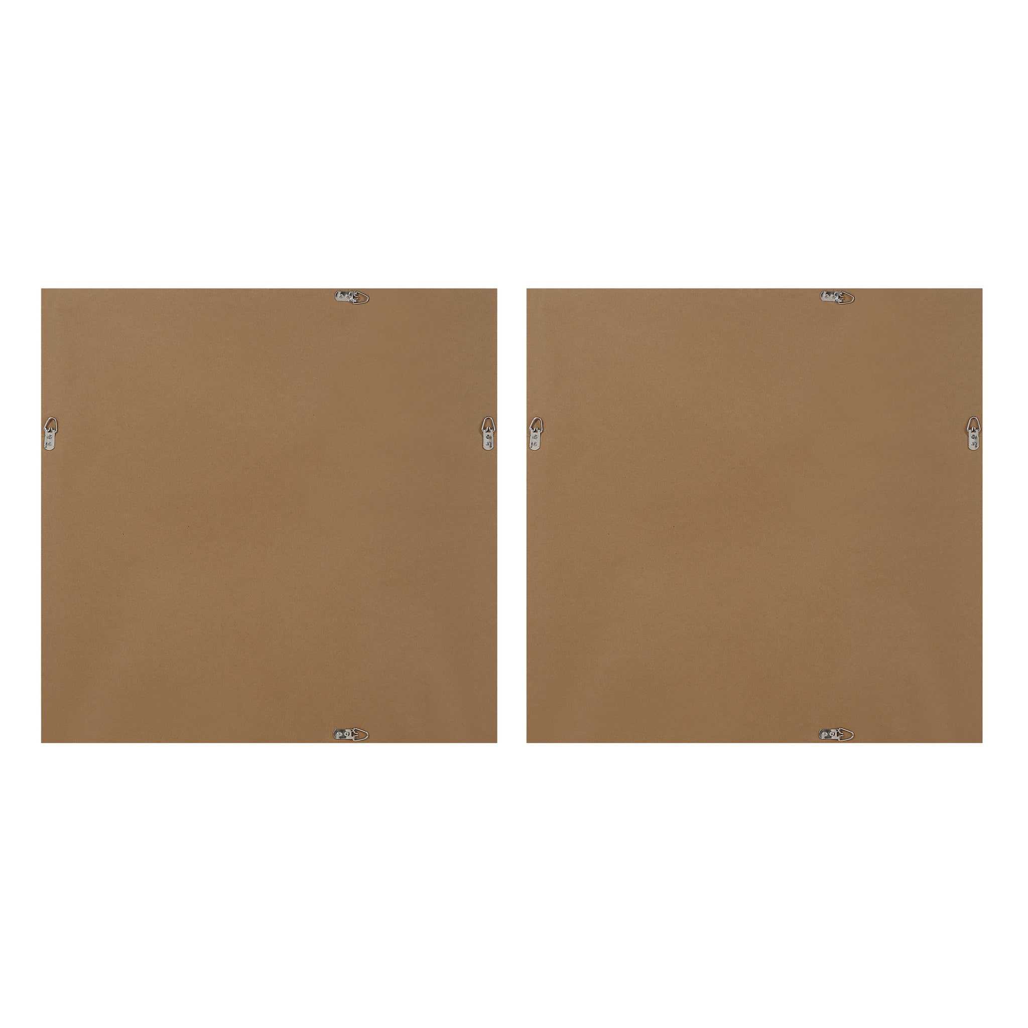 Back view of Becks canvas art by Renwil showing two panels with a brown backing