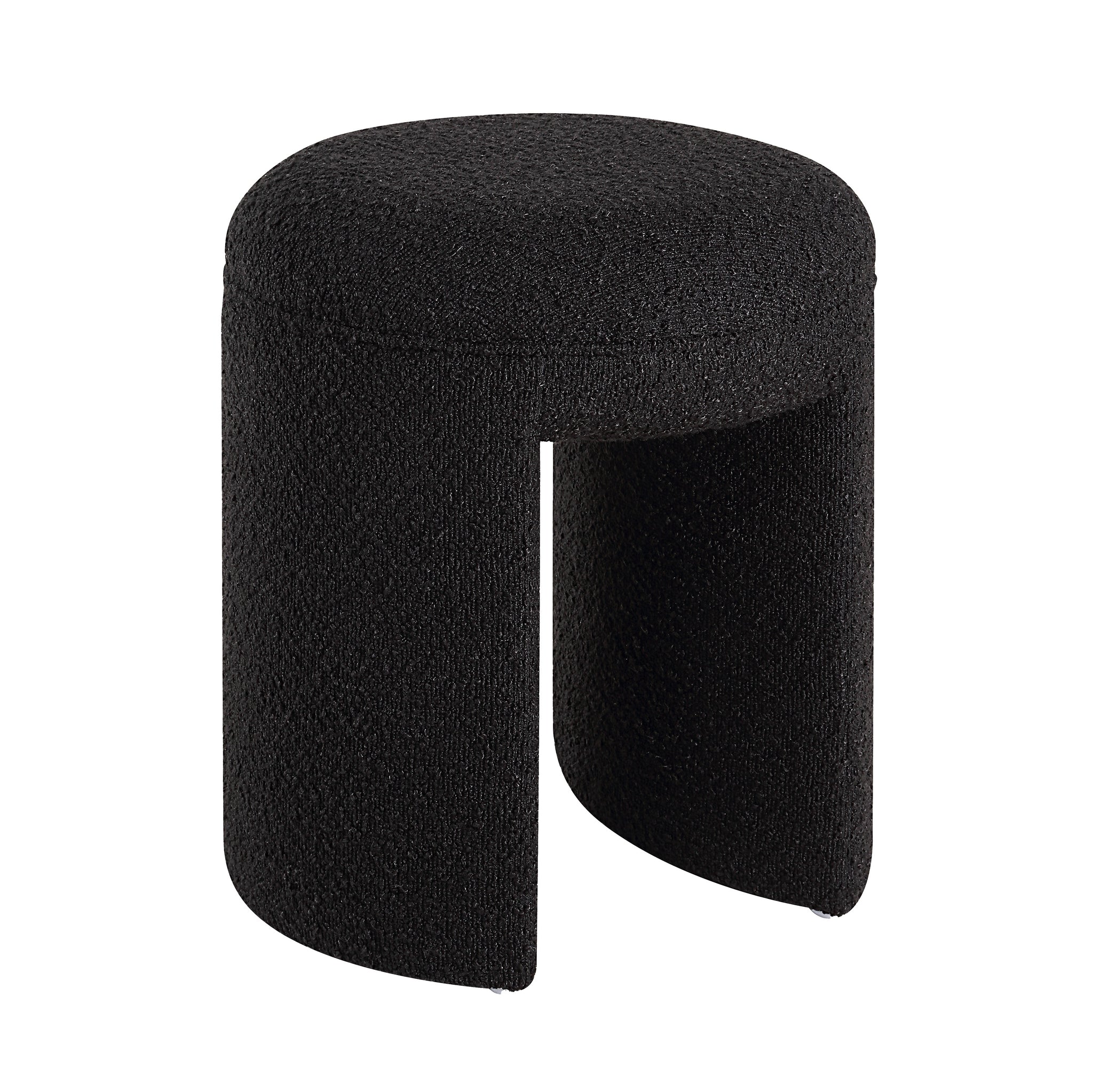 Amrah stool by Renwil in black featuring a round top and open leg design