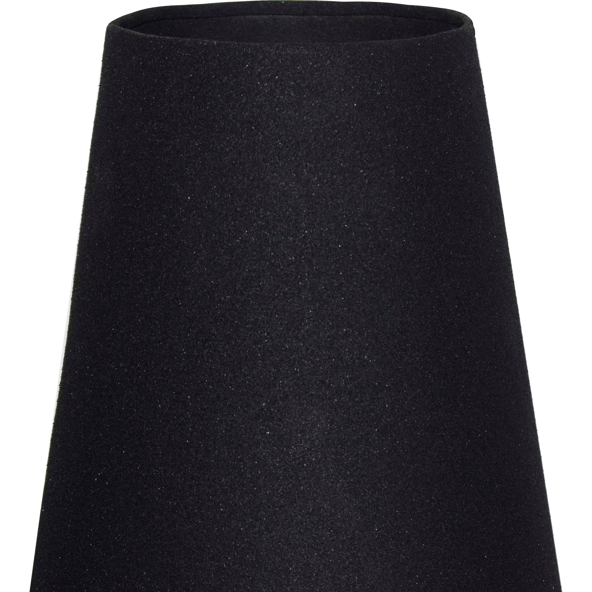 Roove Vase by Renwil, close-up of a tall black vase with a smooth, matte surface.