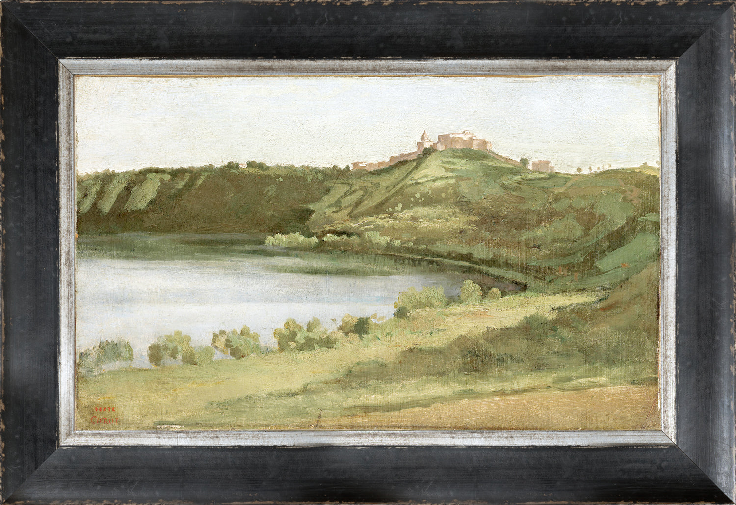 Petite Scapes Church & Lake Albano Pair Bundle — architecture and travel fine art print shown from another angle
