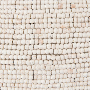 Theta White-Washed Beaded Chandelier shown from a different angle to reveal its silhouette.