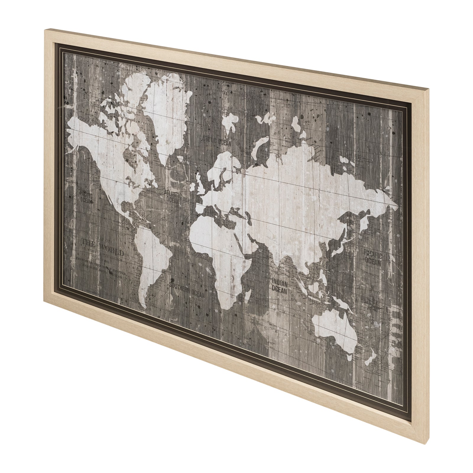 Old World Map Neutral — a Mercana wall art piece at Laurie Yapp Home.