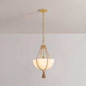 Amberley Pendant 12" shown from a second angle to highlight the shade shape and metal detail.