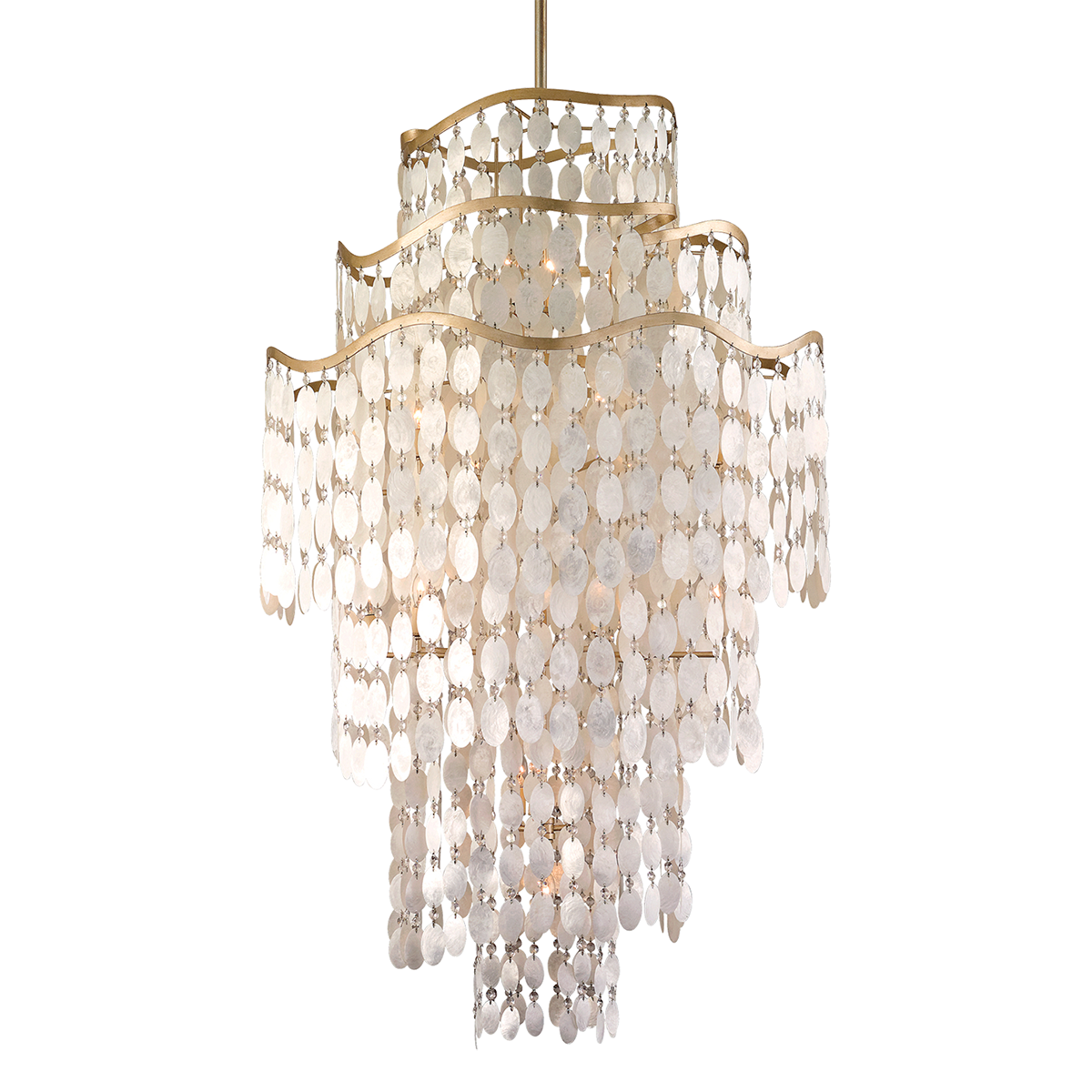 Dolce Chandelier 37.75" — a Corbett chandelier for dining rooms, entries, and living rooms at Laurie Yapp Home.