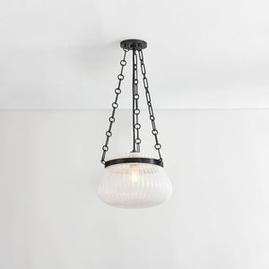 Close-up of the Granby Pendant 13" in bronze showing the shade shape and metal detail.