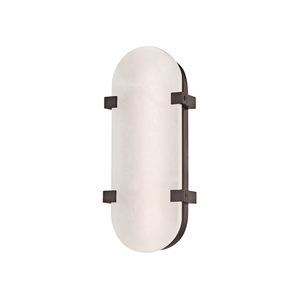 Skylar Wall Sconce 5.75" x 13.75" in bronze shown from a second angle to highlight the arm curve and shade silhouette.