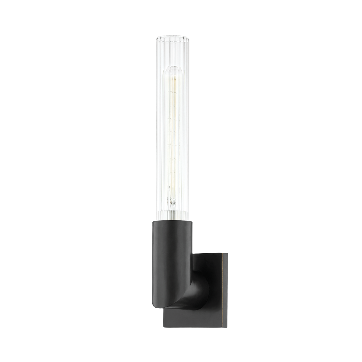 Asher Wall Sconce 4.5" in bronze shown from a second angle to highlight the arm curve and shade silhouette.
