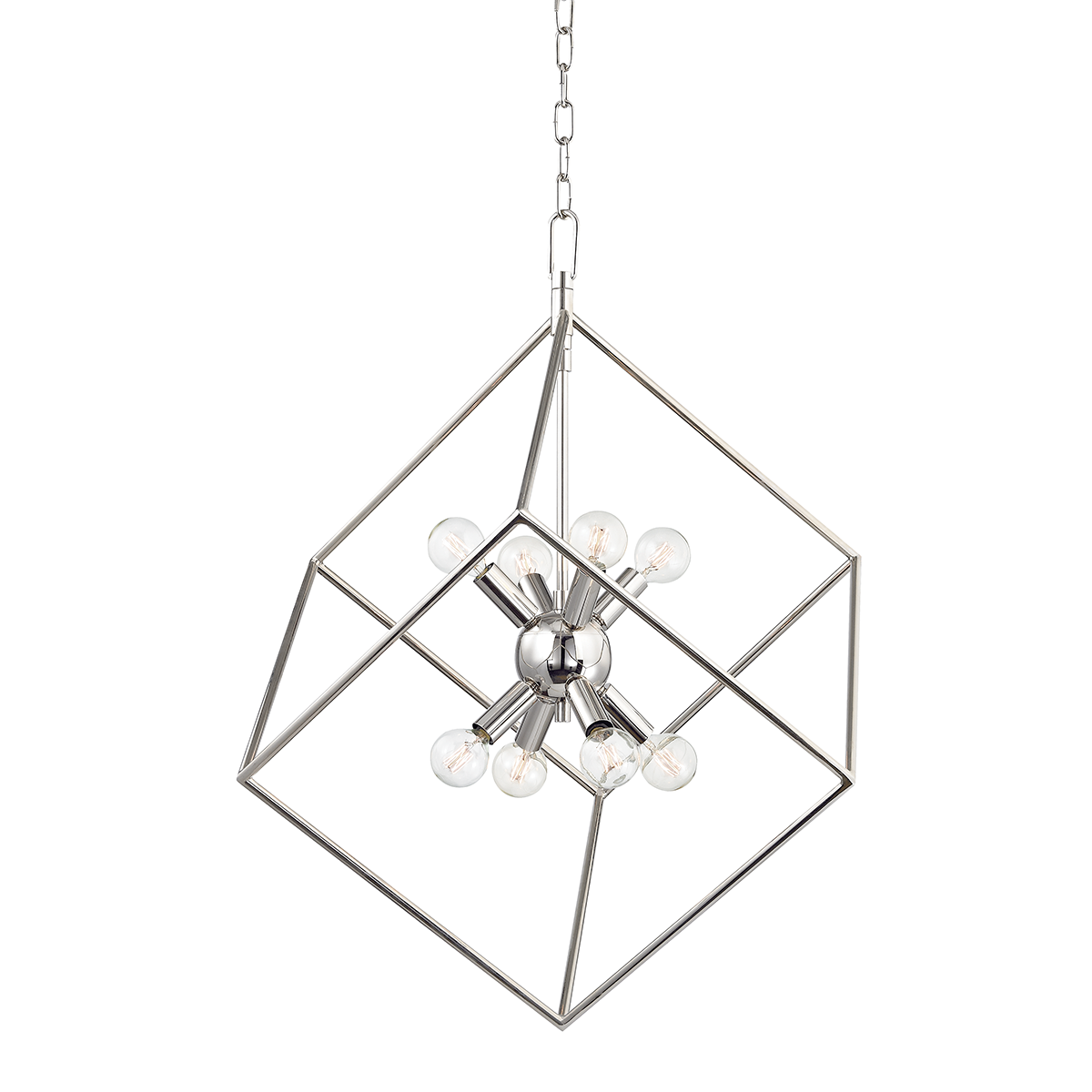 Roundout Pendant 23" in polished nickel — a Hudson Valley pendant for kitchens, entries, and dining rooms at Laurie Yapp Home.